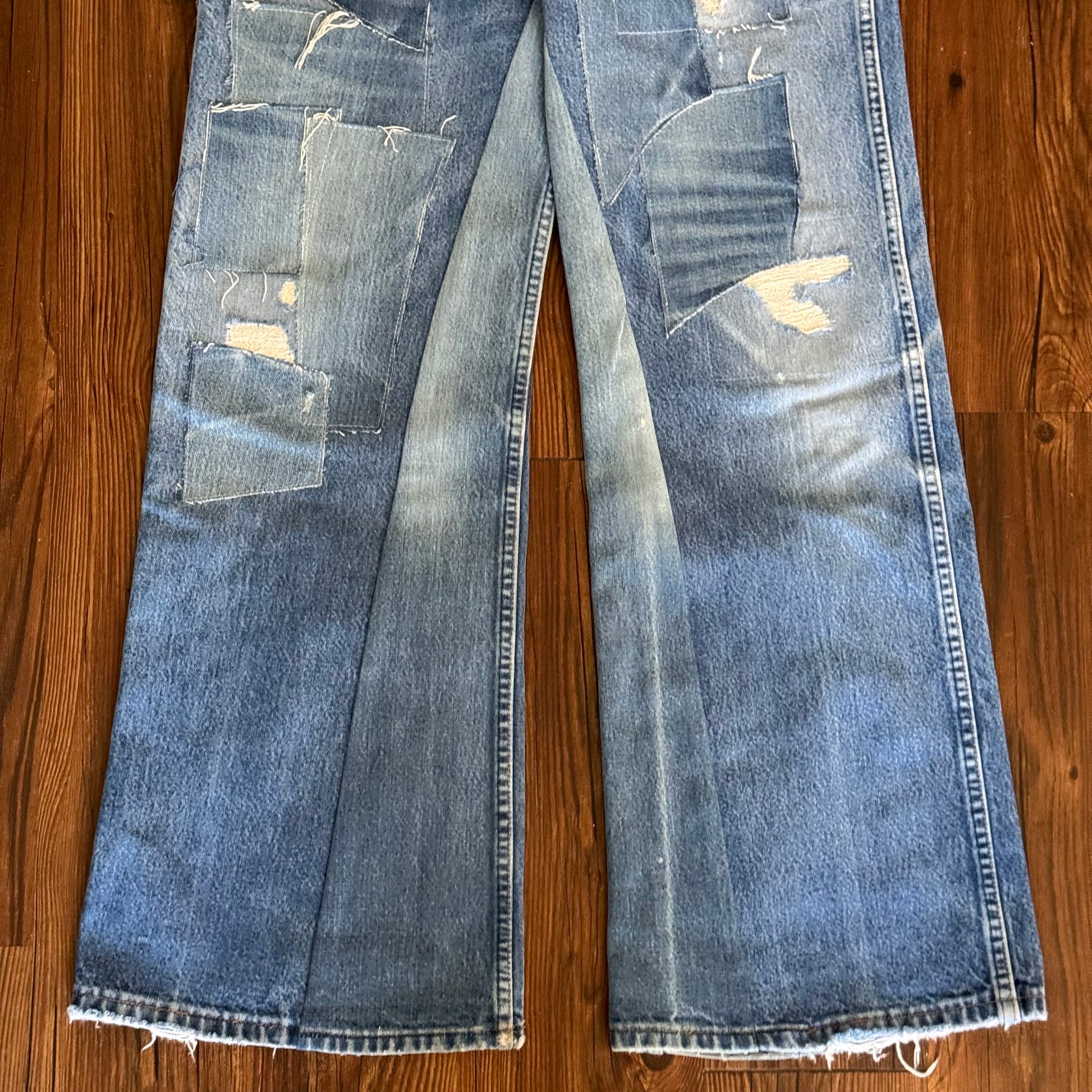 Vintage Wrangler Repaired Patchwork Jeans