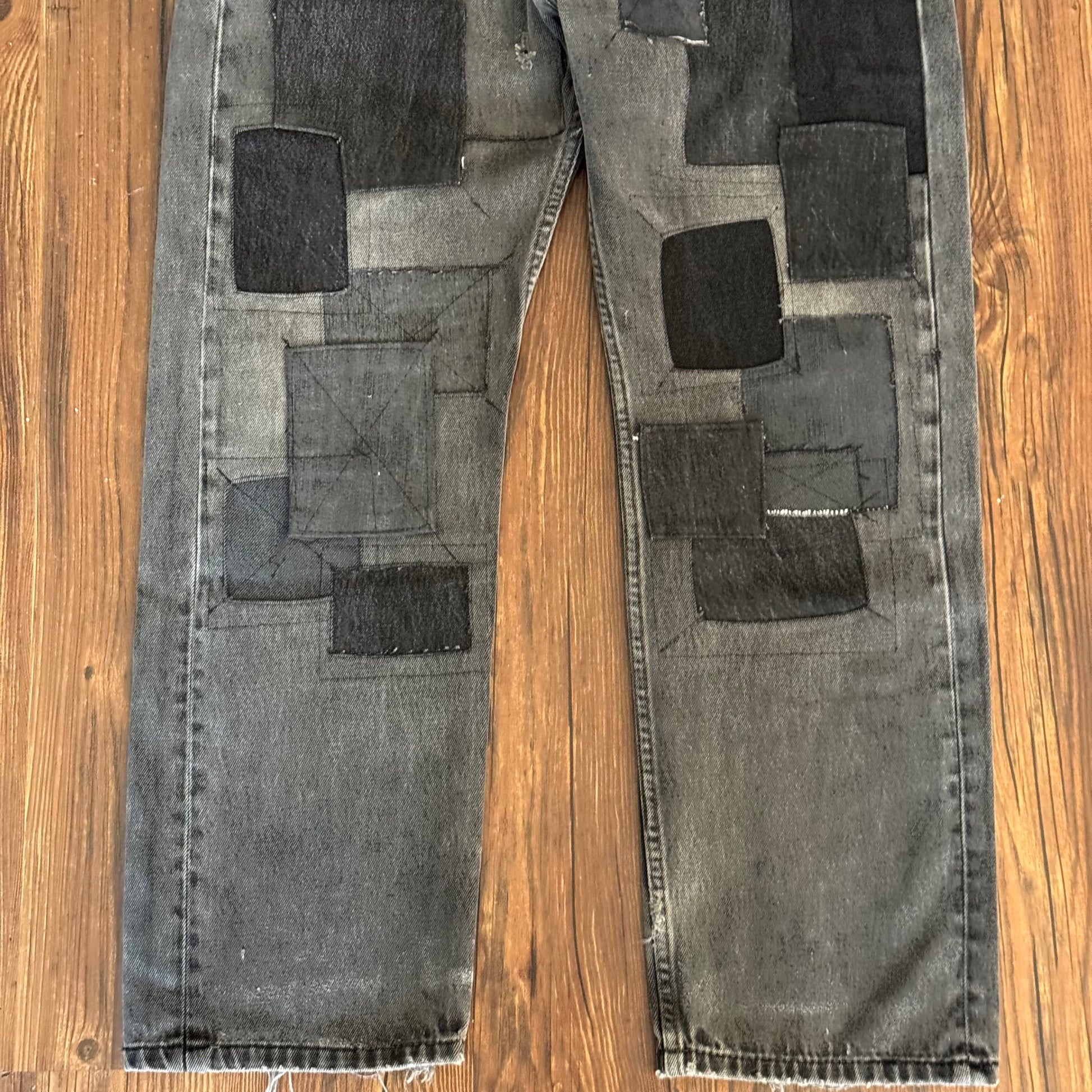 Vintage Levi's Black Patchwork Jeans