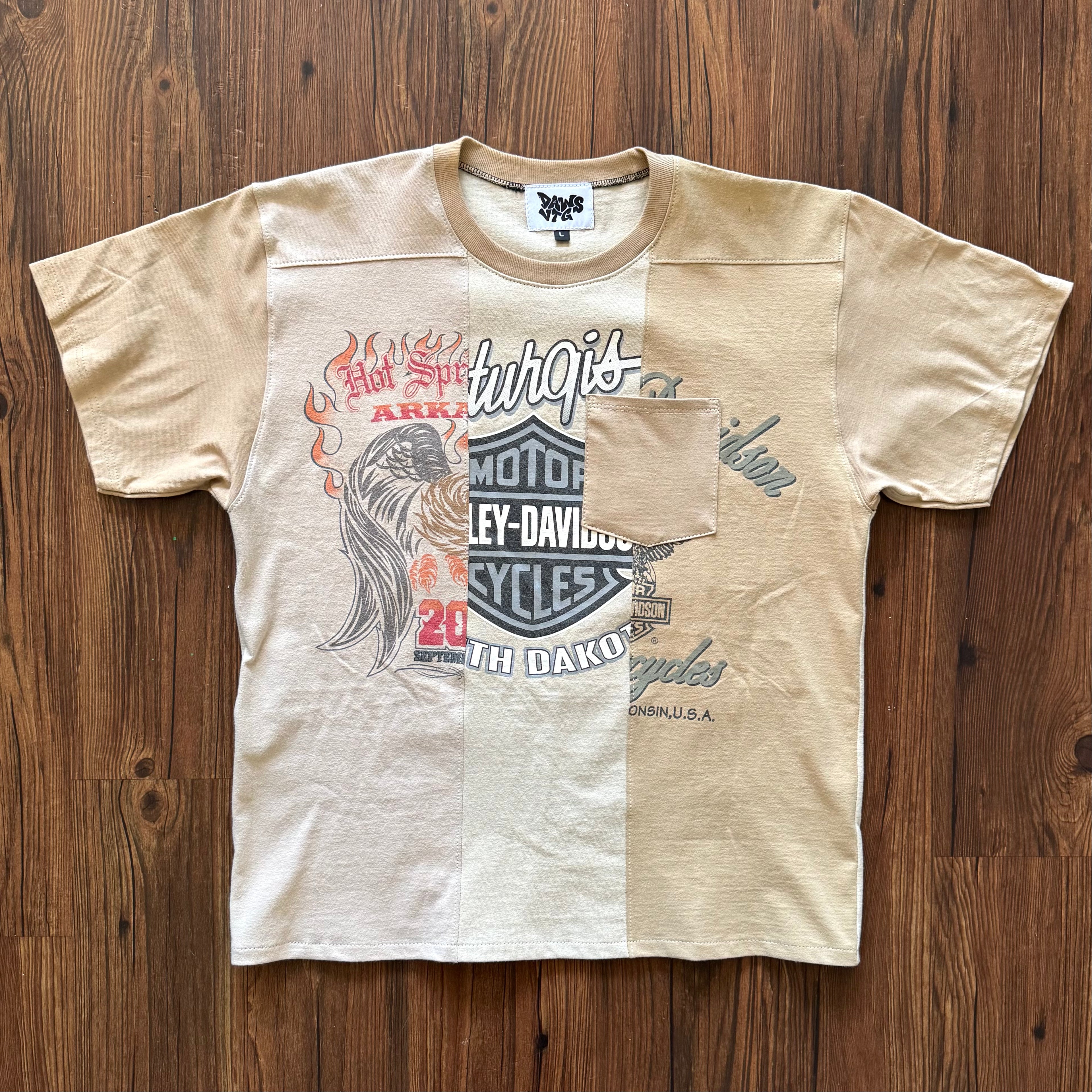 Harley Deconstructed Pocket T Shirt (Large)