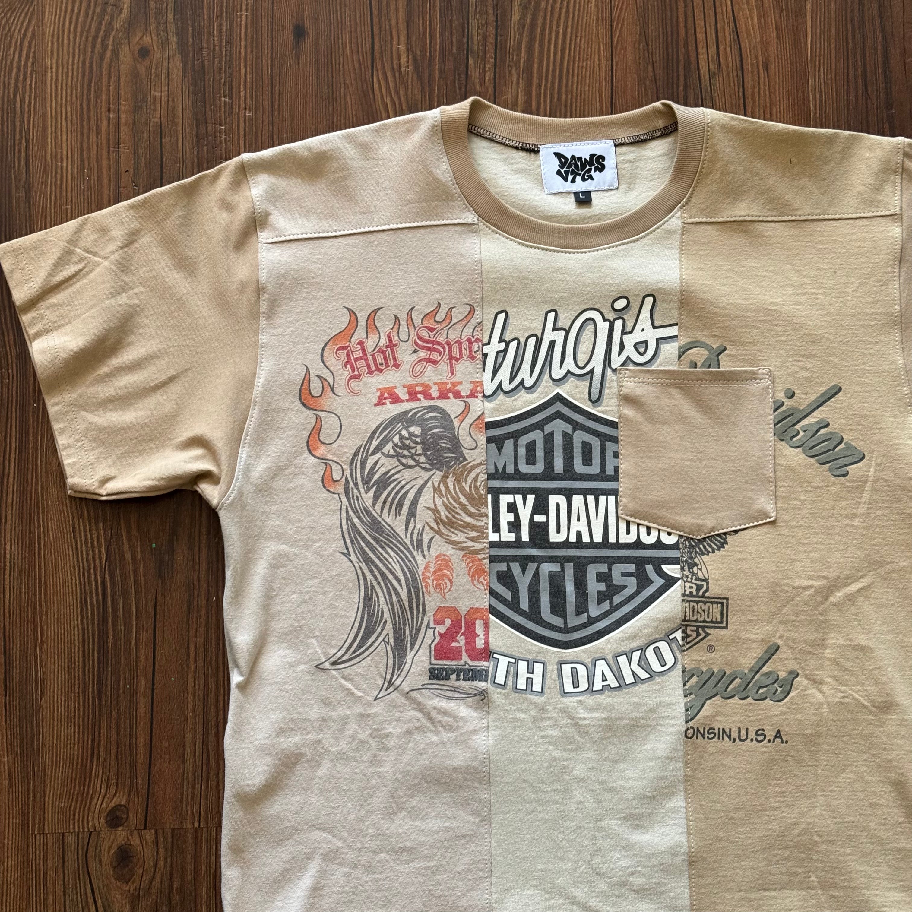Harley Deconstructed Pocket T Shirt (Large)