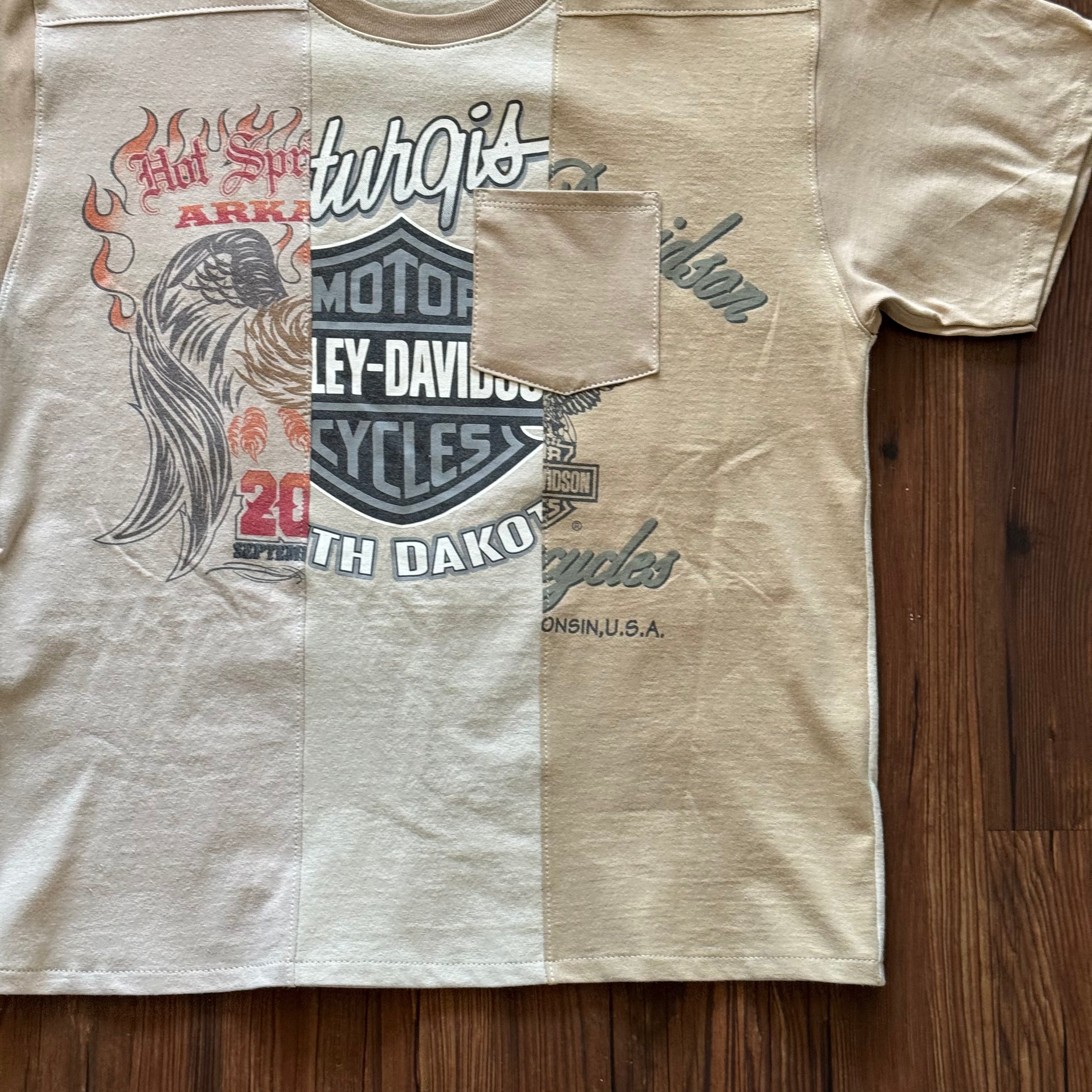 Harley Deconstructed Pocket T Shirt (Large)