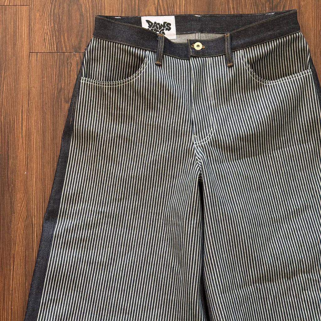 Double Sided Striped Denim Shorts (Size 33)