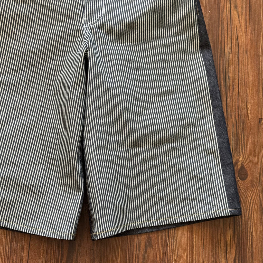 Double Sided Striped Denim Shorts (Size 33)