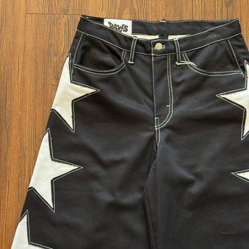 "Stars On This Side" Black Shorts (Size 32)