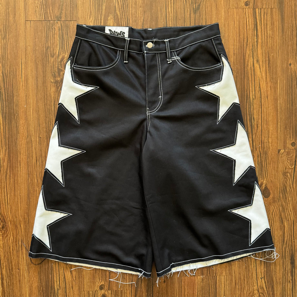 "Stars On This Side" Black Shorts (Size 34)