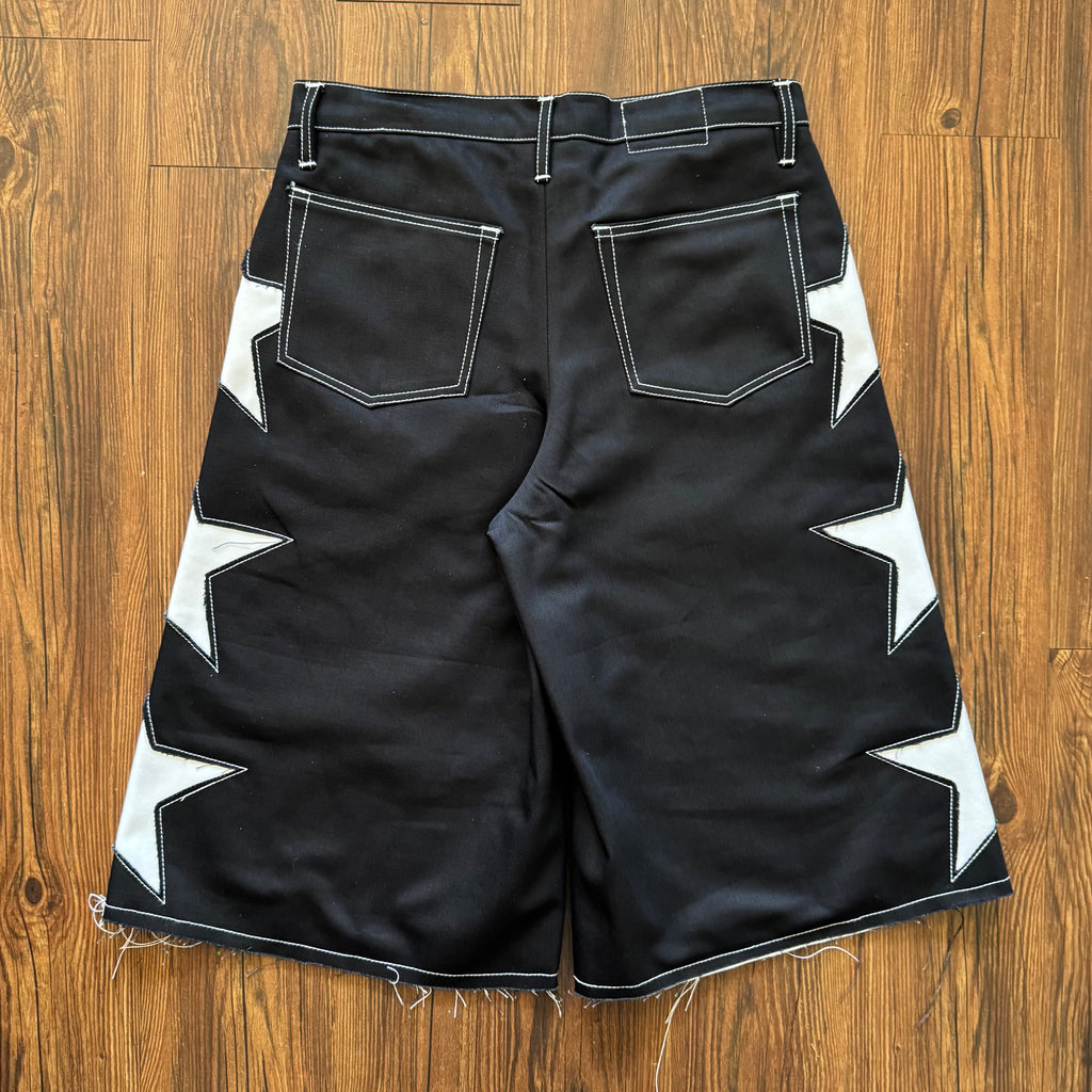 "Stars On This Side" Black Shorts (Size 34)