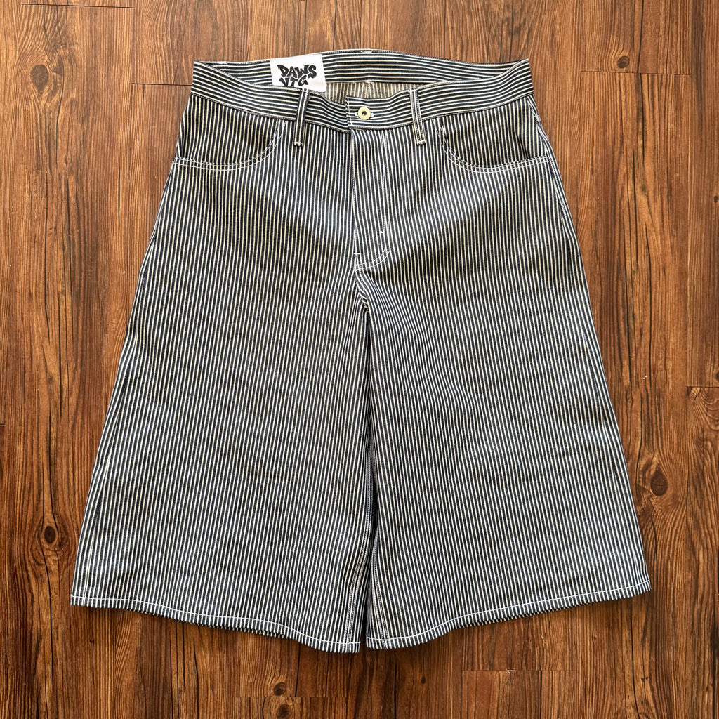 Oversized Hickory Striped Jorts (Size 36)