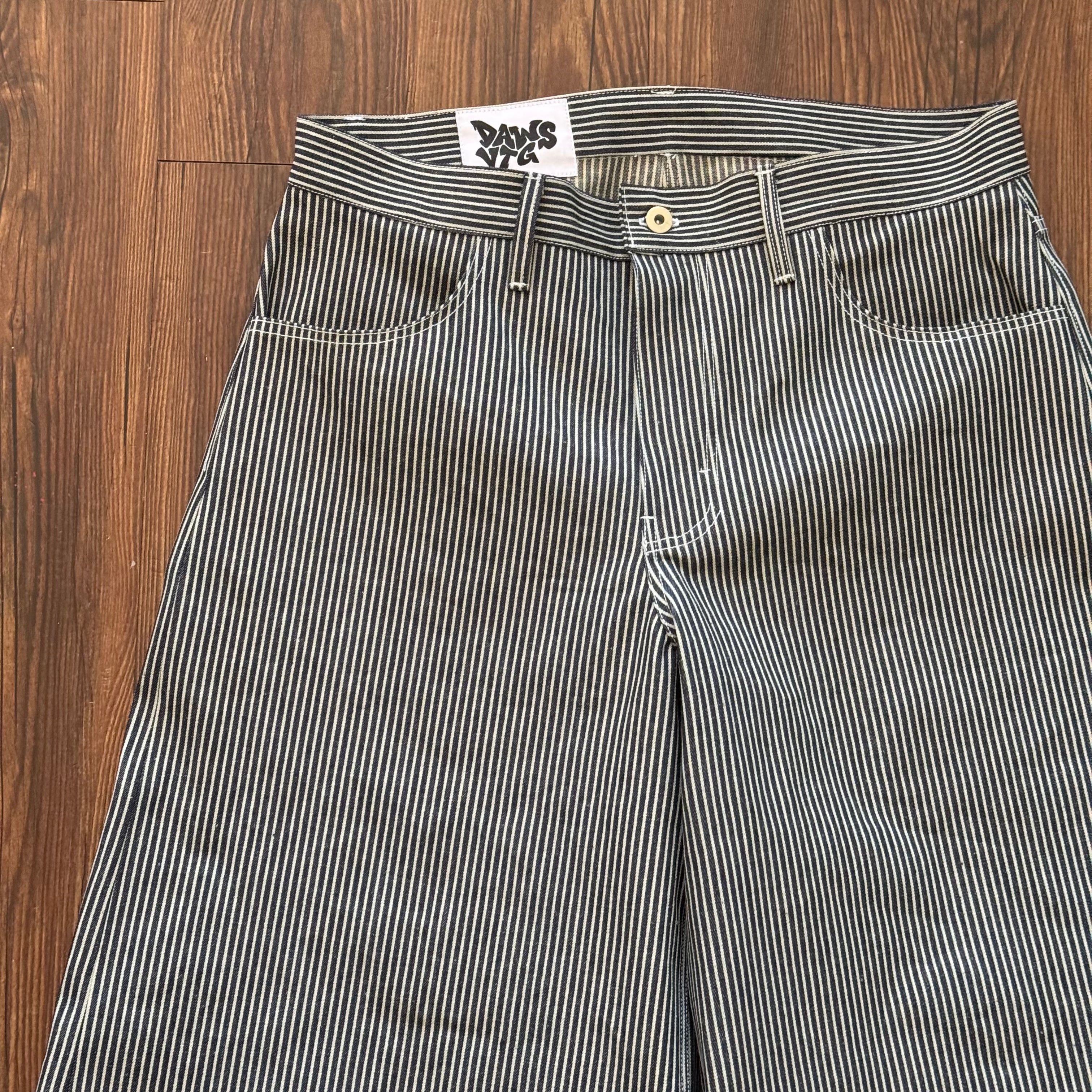 Oversized Hickory Striped Jorts (Size 36)