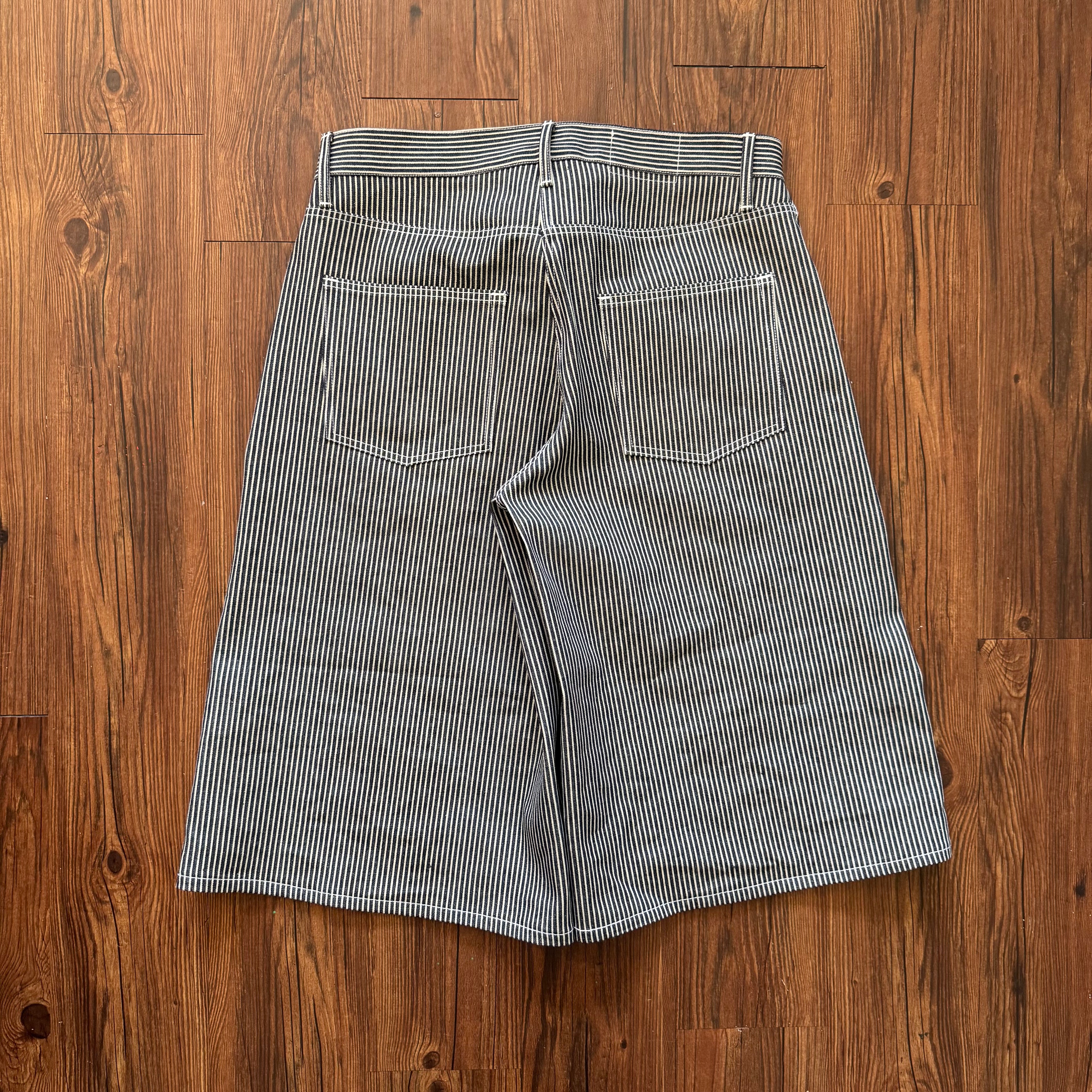 Oversized Hickory Striped Jorts (Size 36)