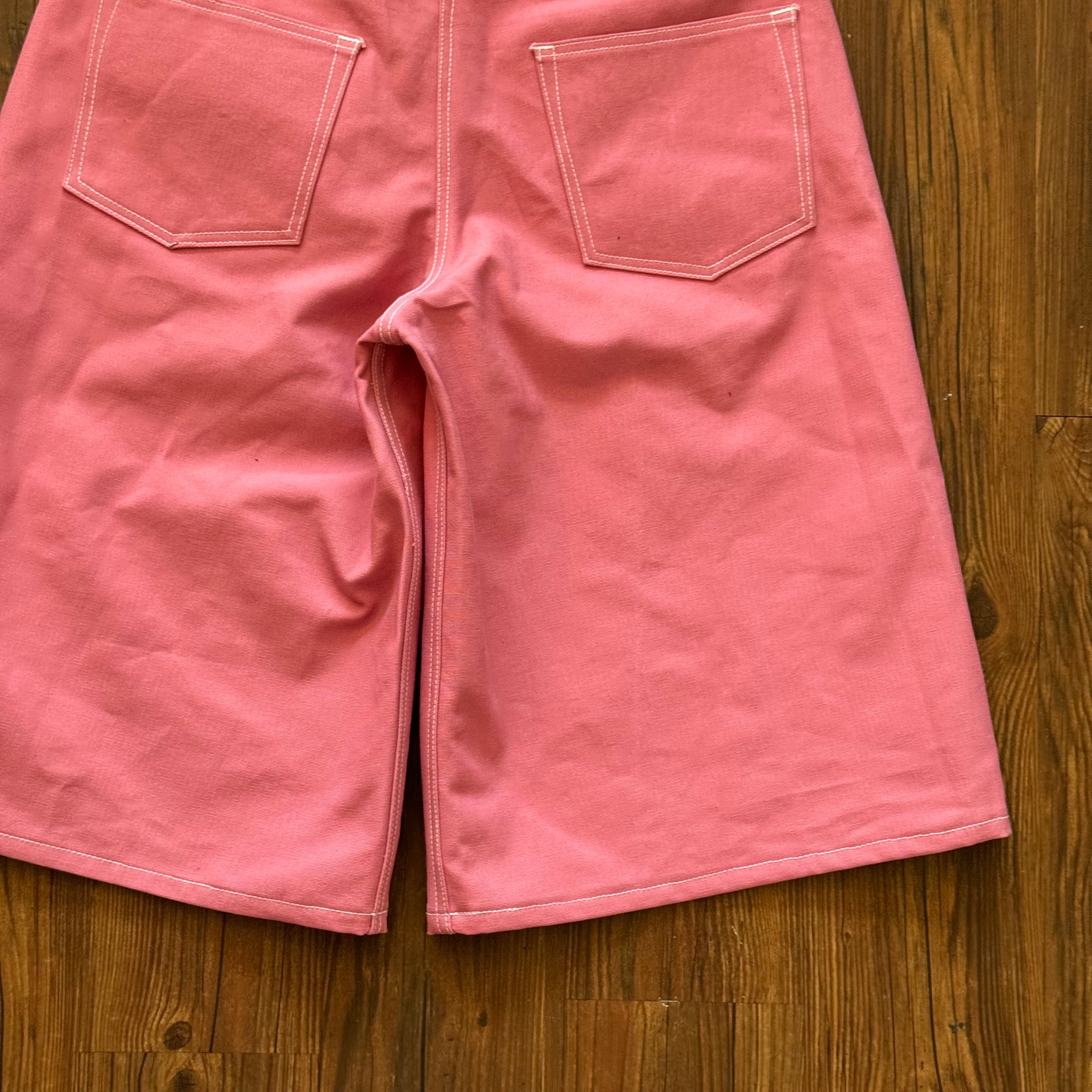 Pink Carhartt Canvas Oversized Jorts (Size 34)