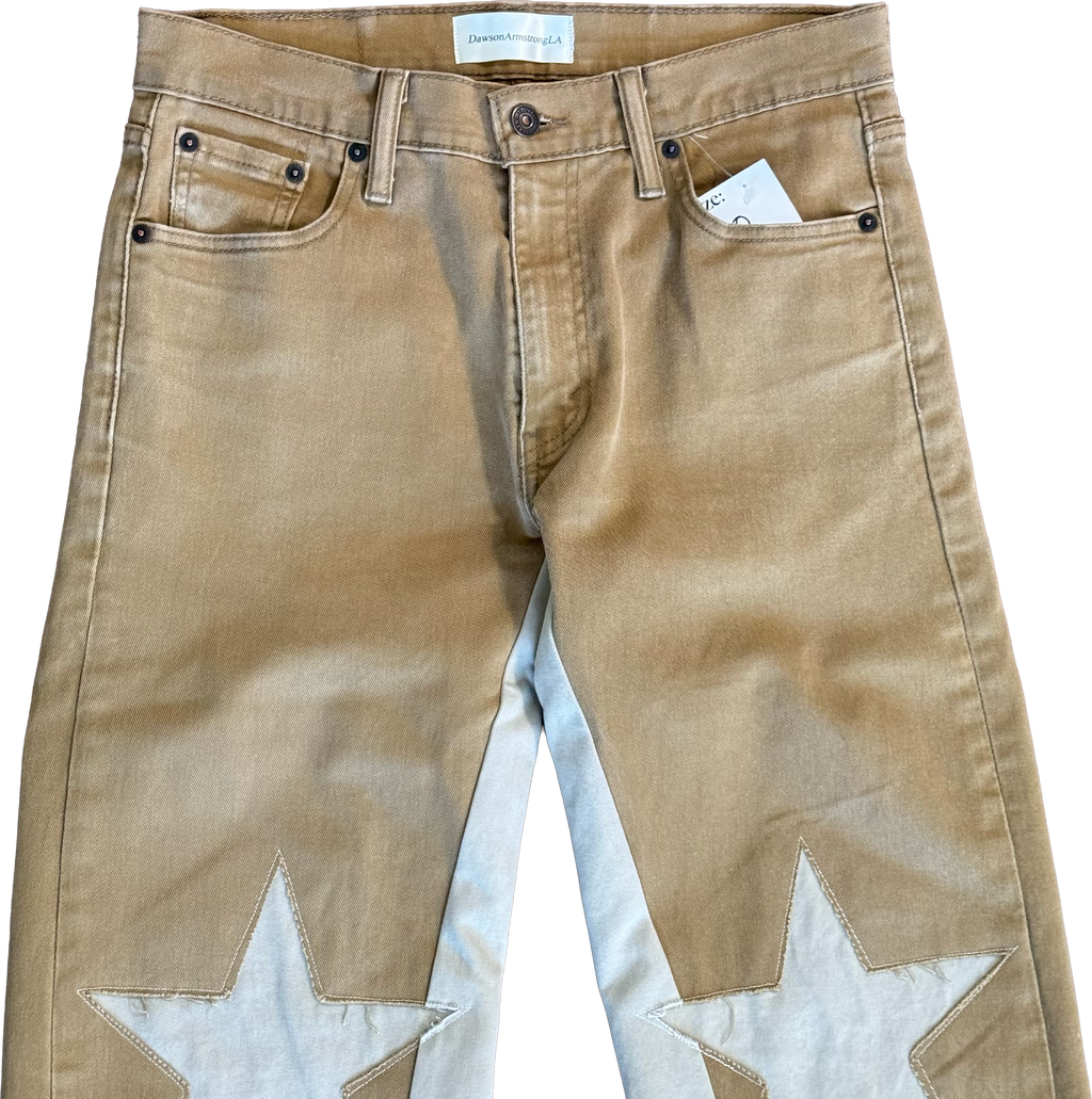 Khaki Star Knee Jeans