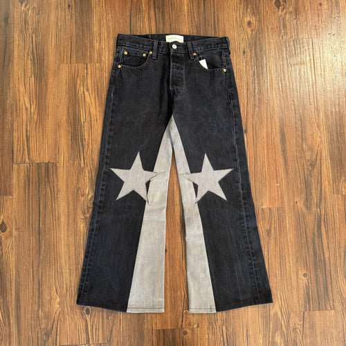 Levi's Black Denim Star Knee Jeans