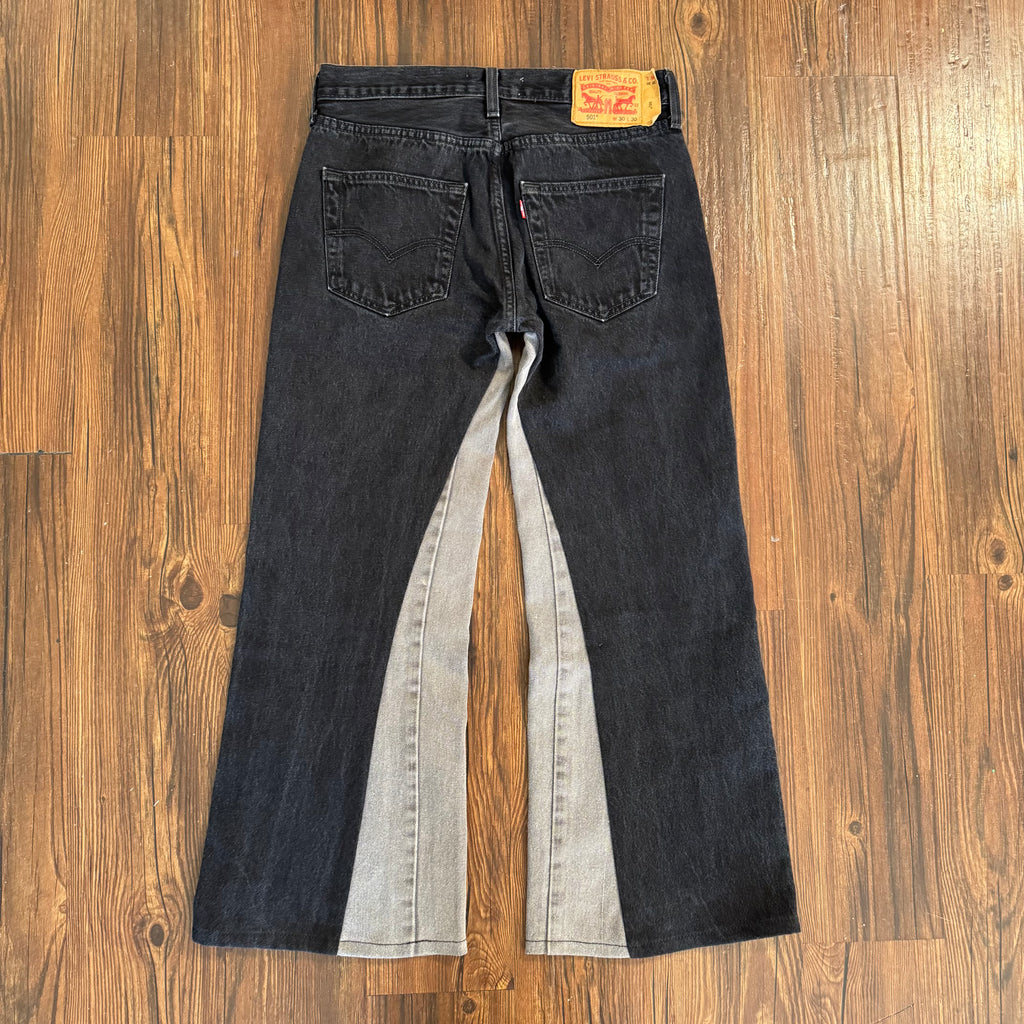 Levi's Black Denim Star Knee Jeans