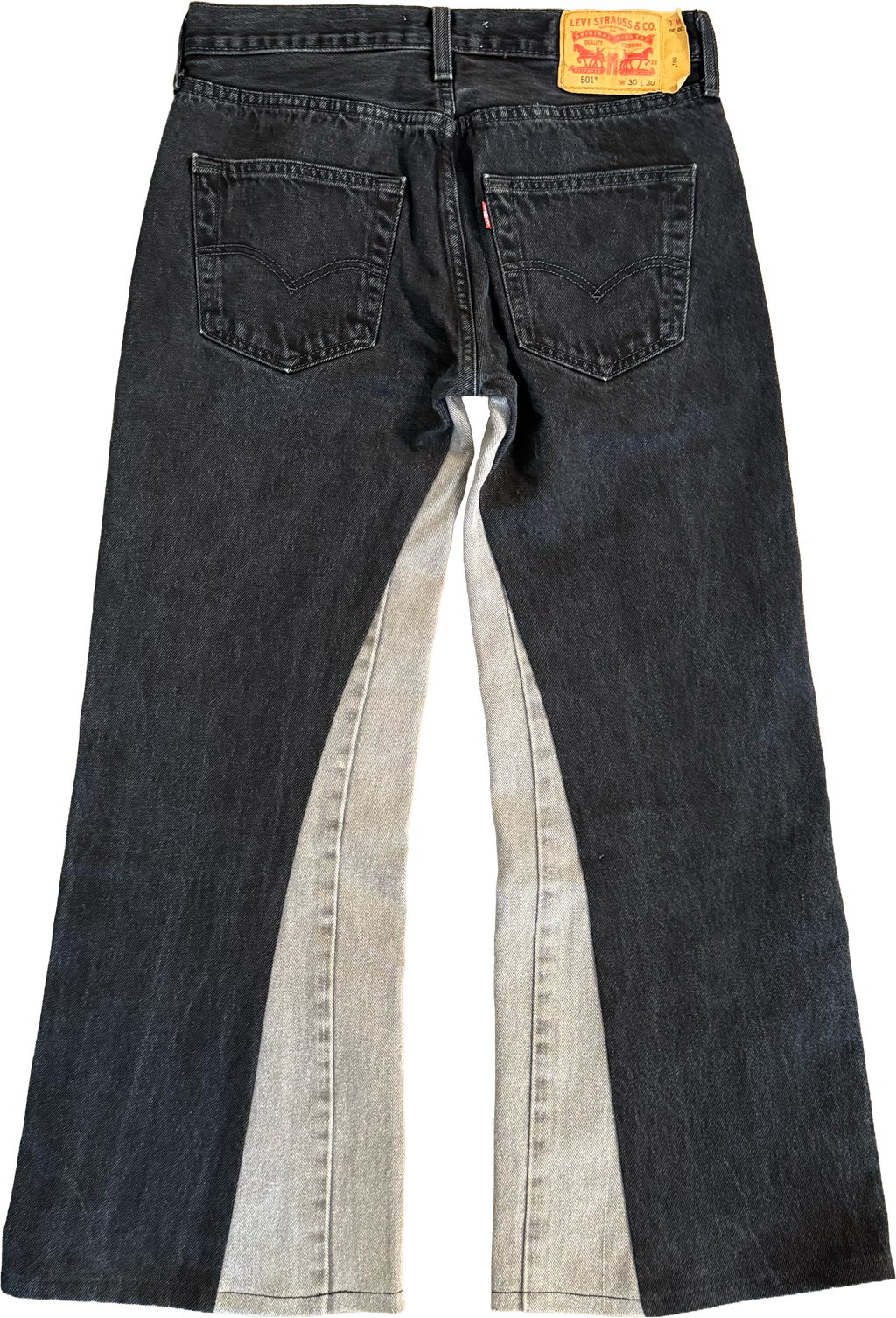 Black Denim Star Knee Jeans
