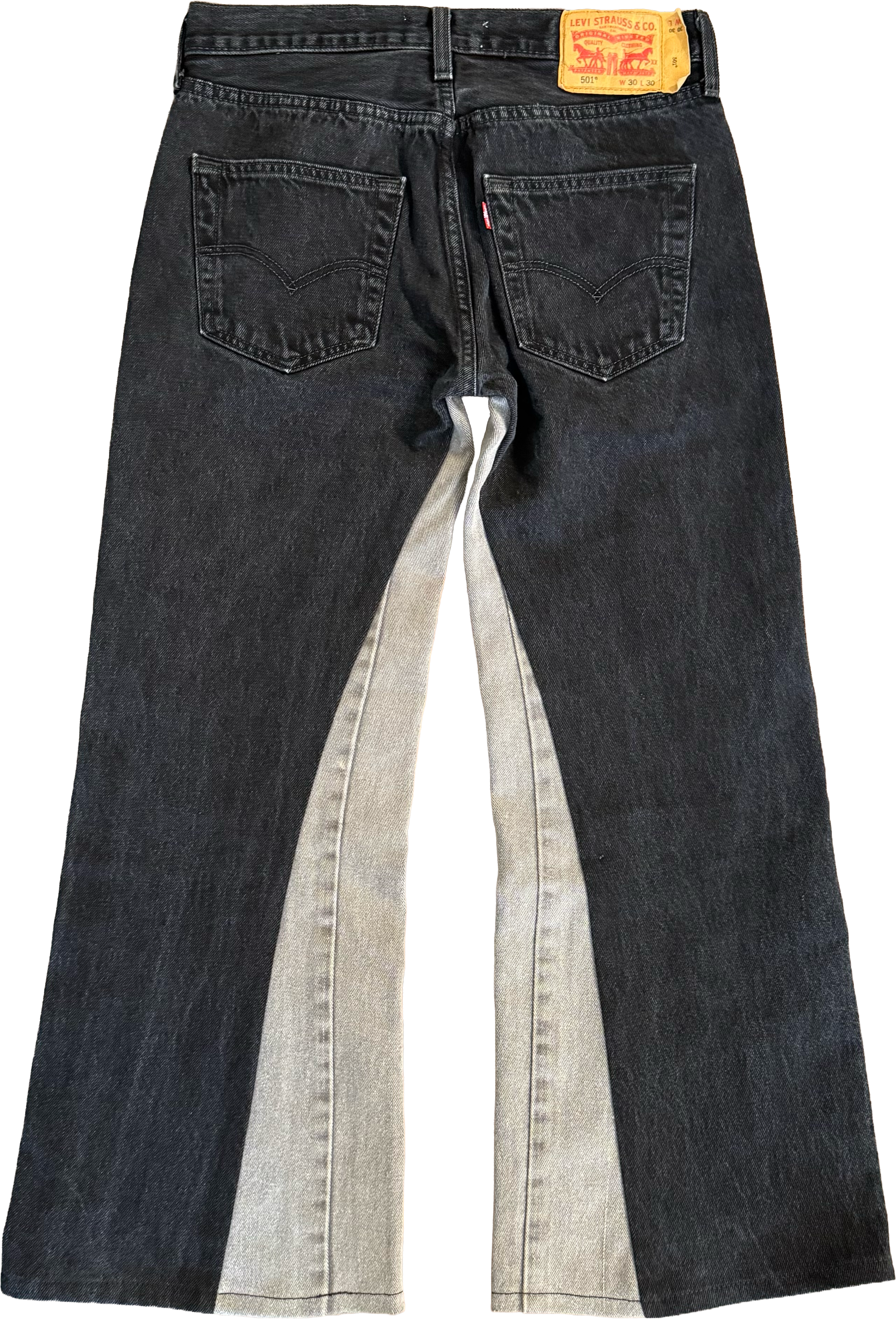 Black Denim Star Knee Jeans