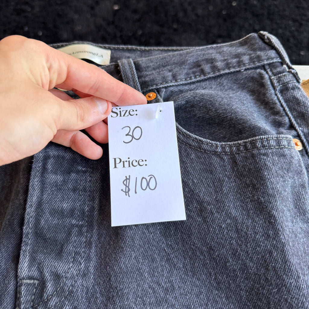 Levi's Black Denim Star Knee Jeans