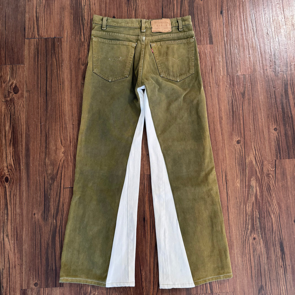 Levi's Green Denim Star Knee Jeans