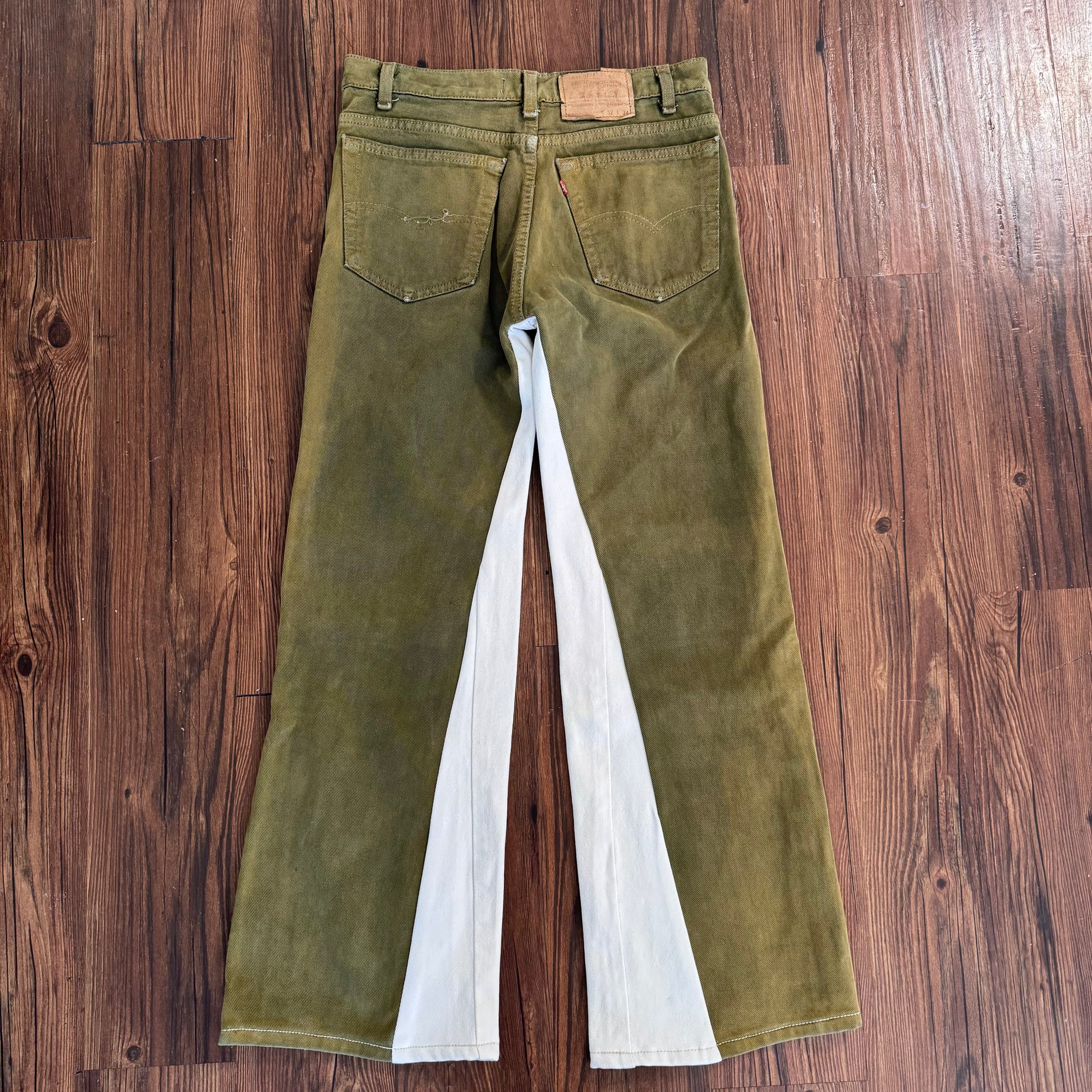 Levi's Green Denim Star Knee Jeans