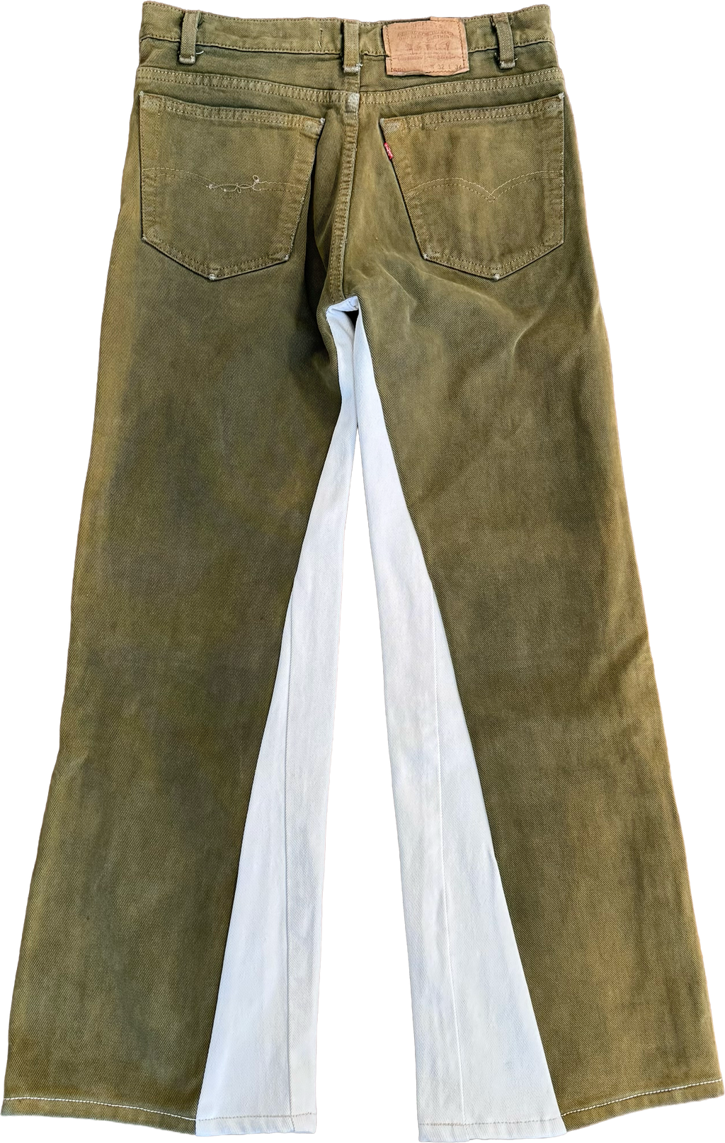 Green Denim Star Knee Jeans