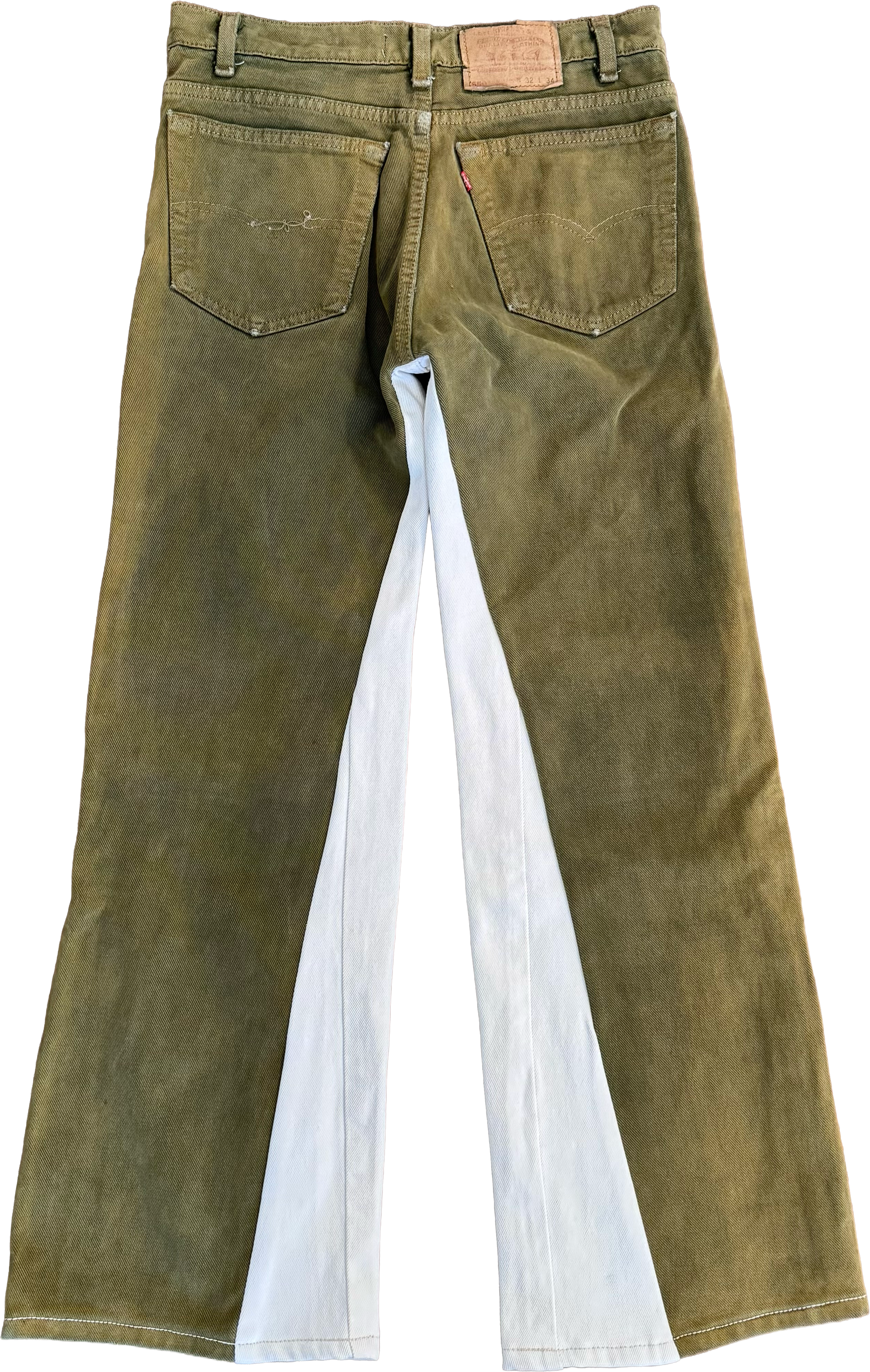 Green Denim Star Knee Jeans