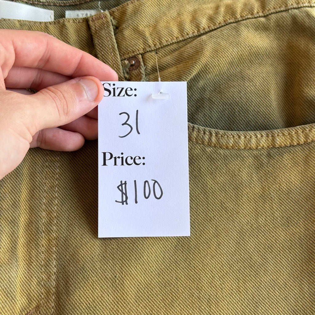 Levi's Green Denim Star Knee Jeans