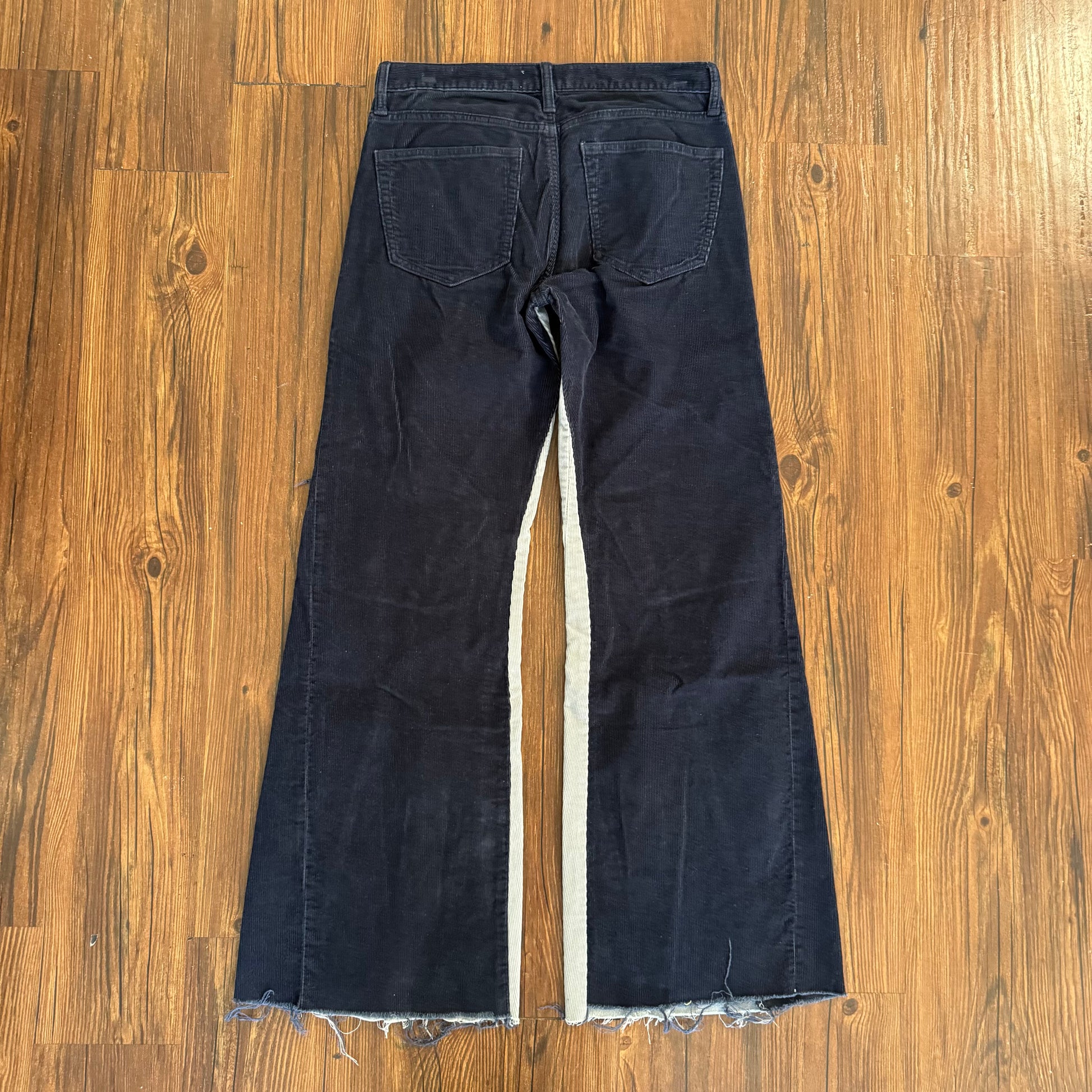 Vintage Navy Corduroy Star Knee Pants