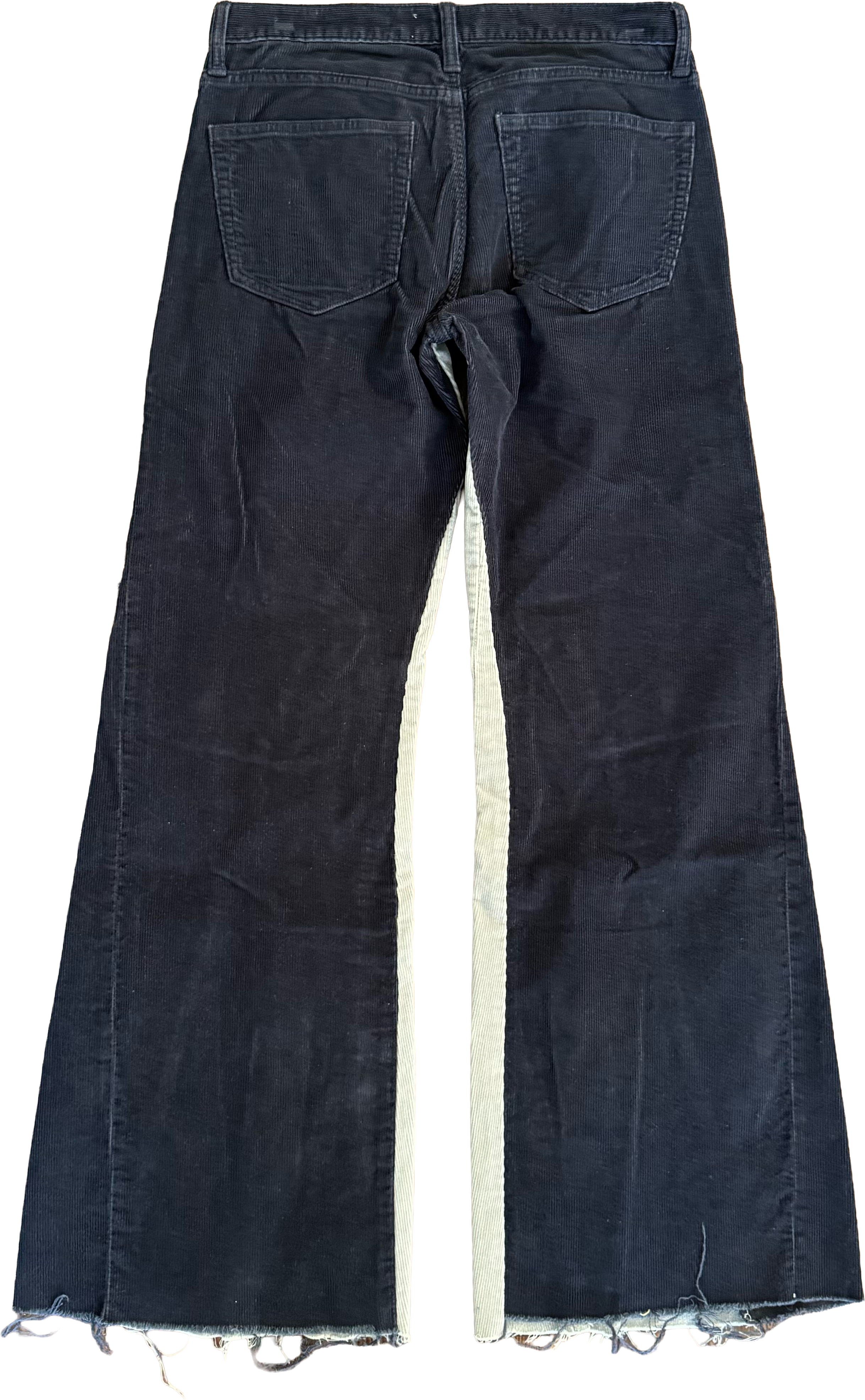 Navy Corduroy Star Knee Pants