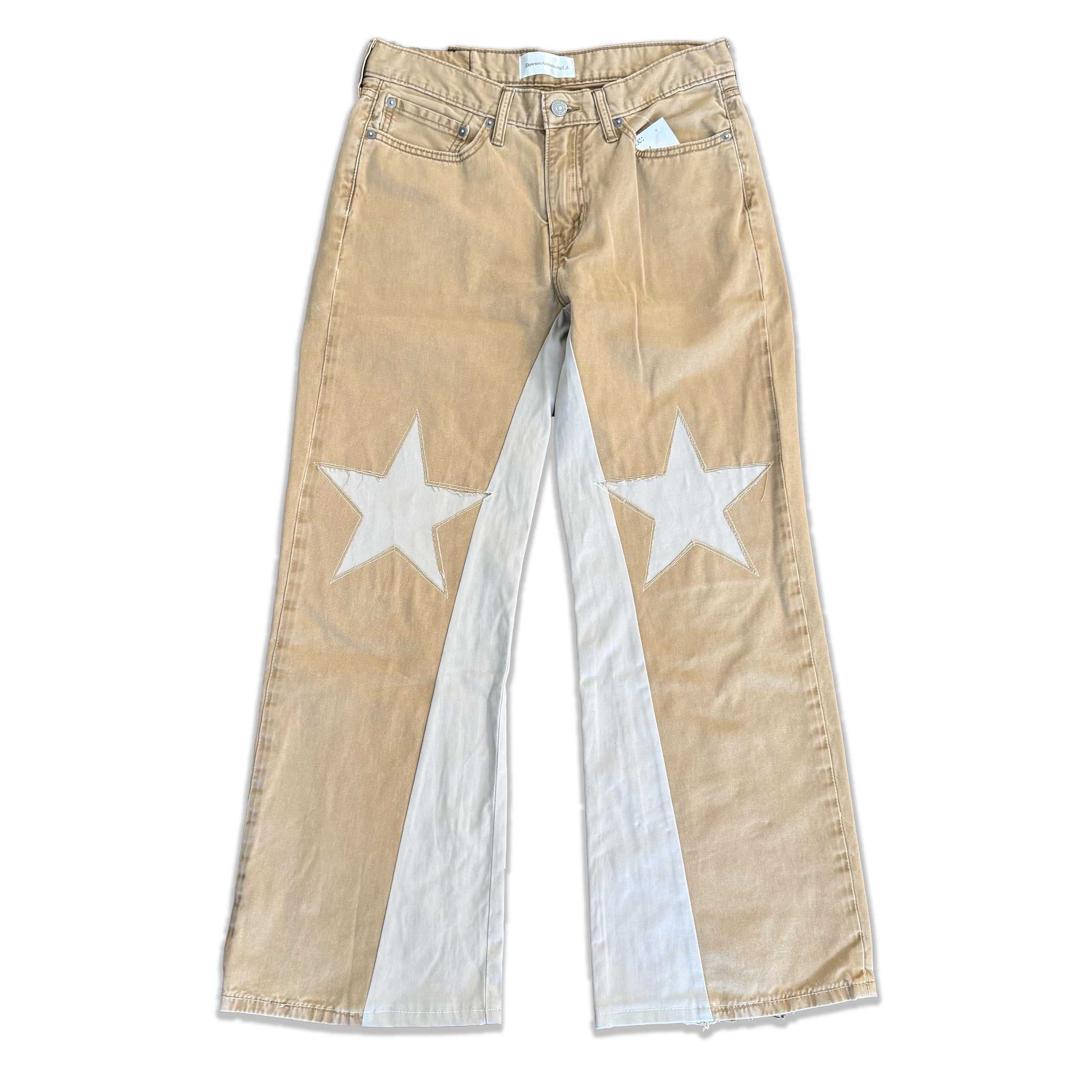 Khaki Star Knee Pants