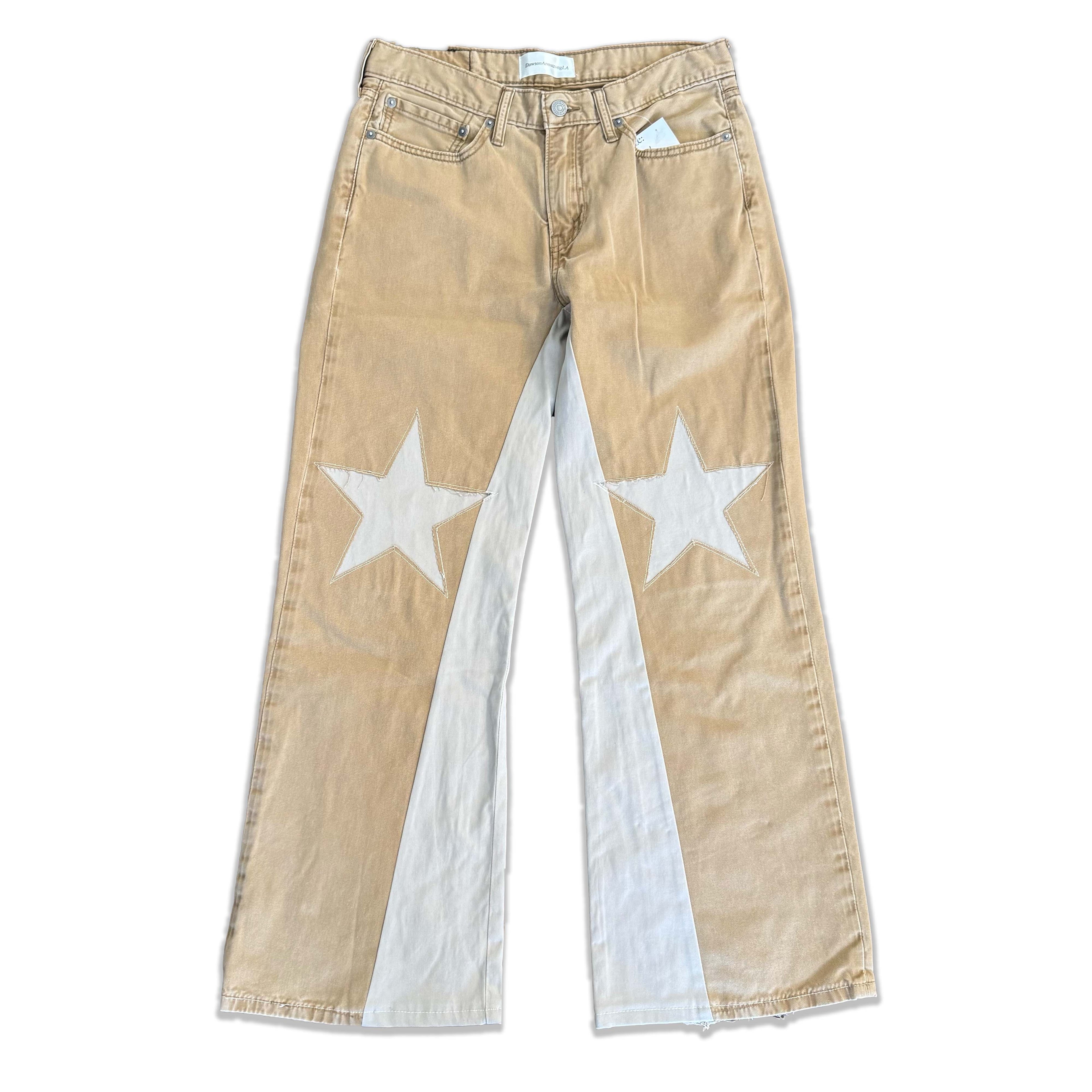 Khaki Star Knee Pants