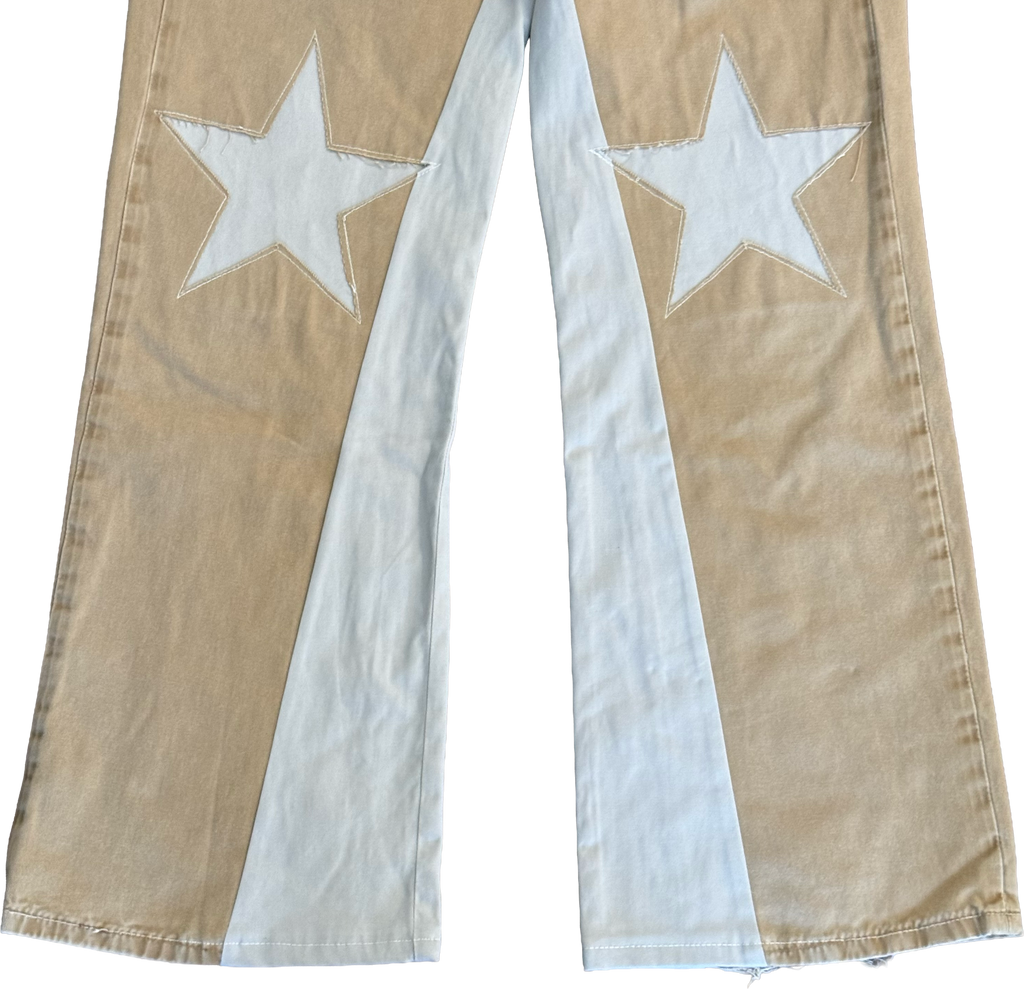 Khaki Star Knee Pants
