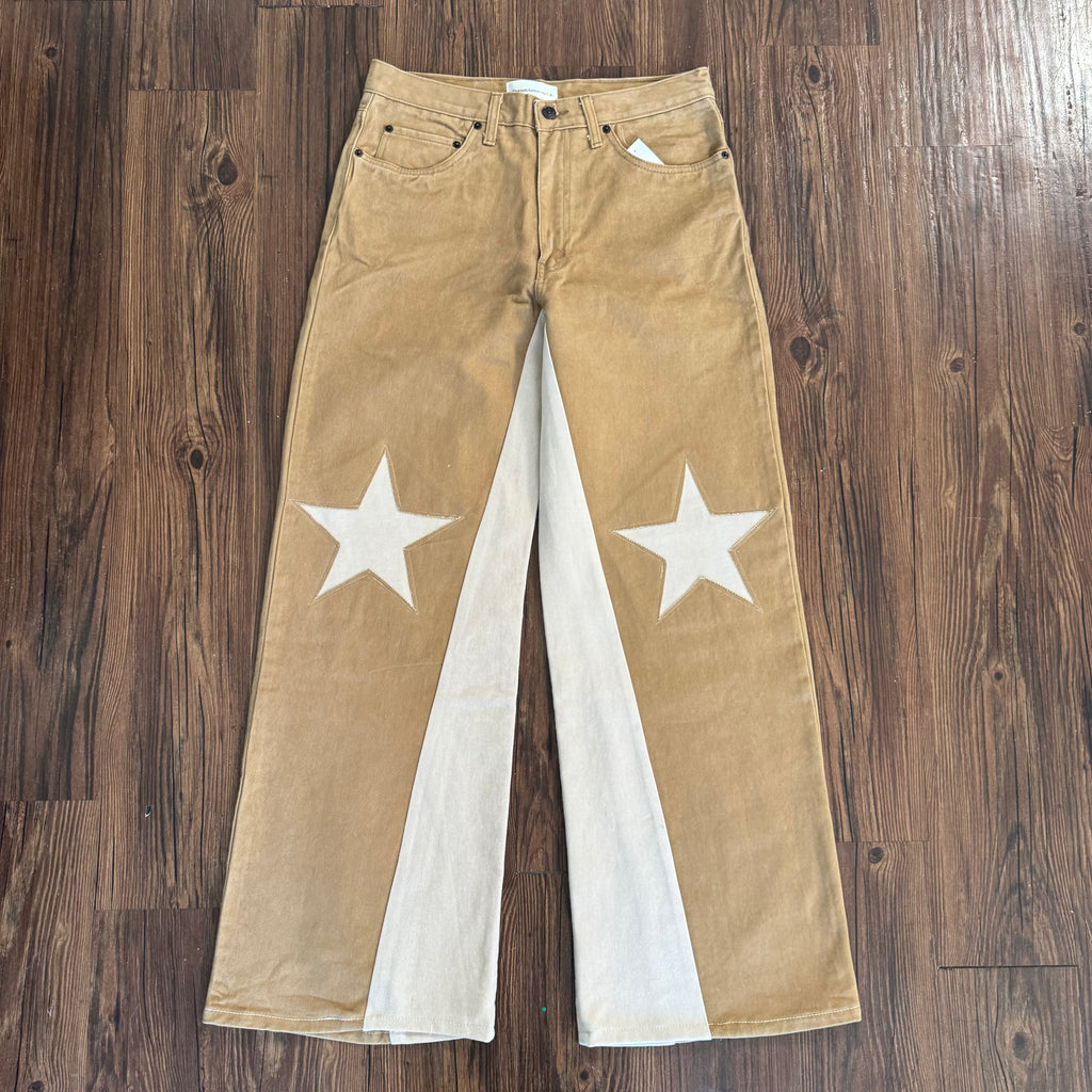 Vintage Khaki Tan Star Knee Pants