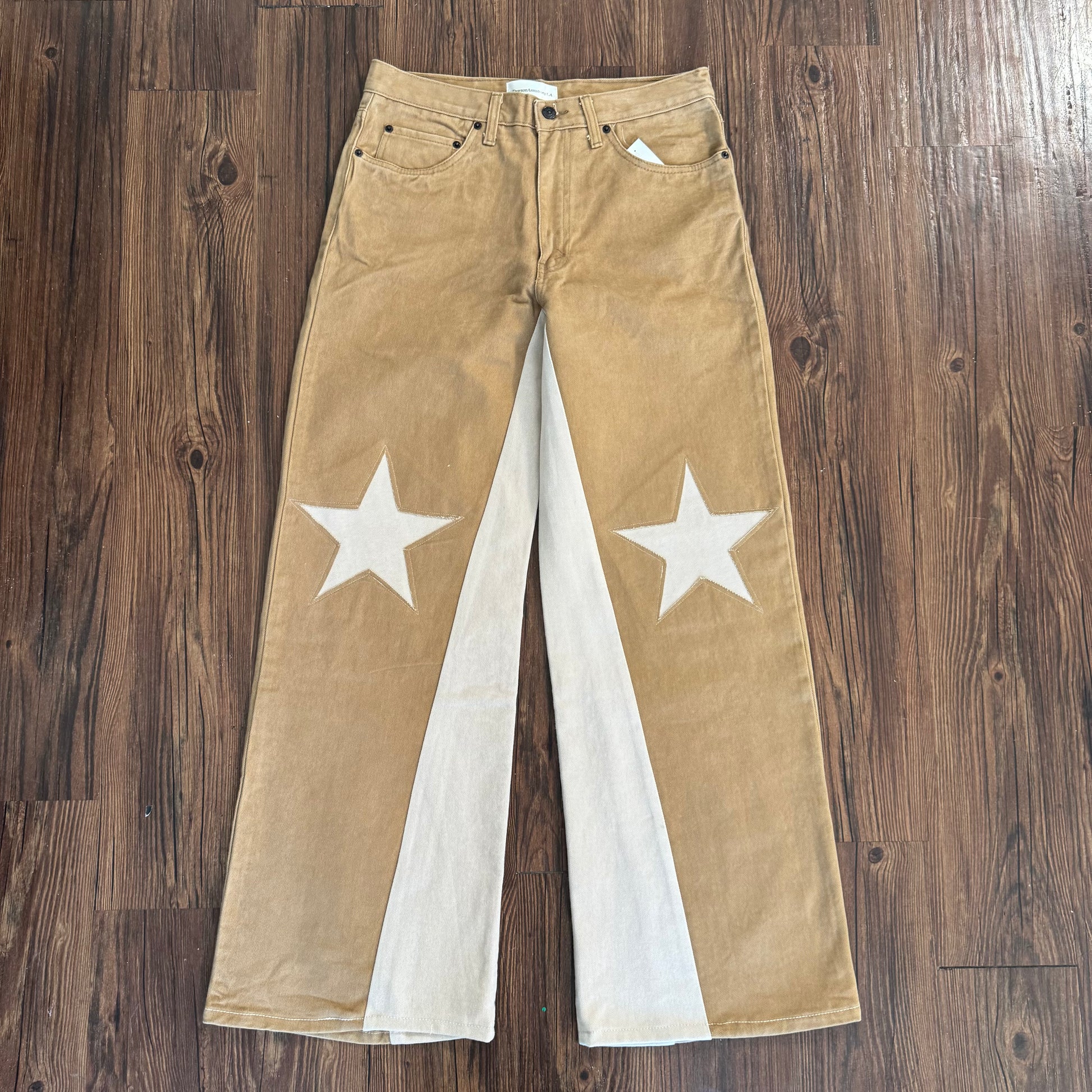 Vintage Khaki Tan Star Knee Pants