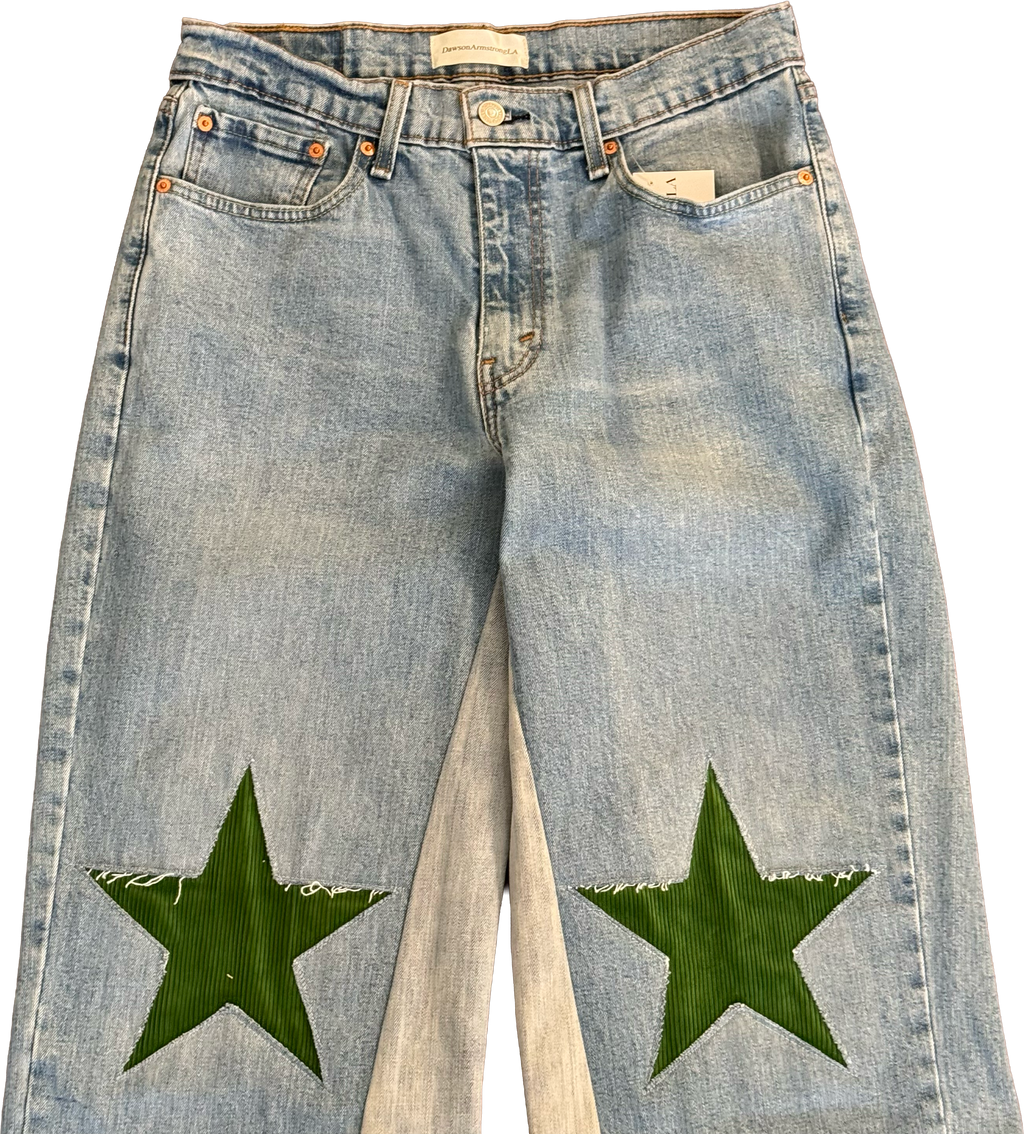 Green Star Knee Jeans