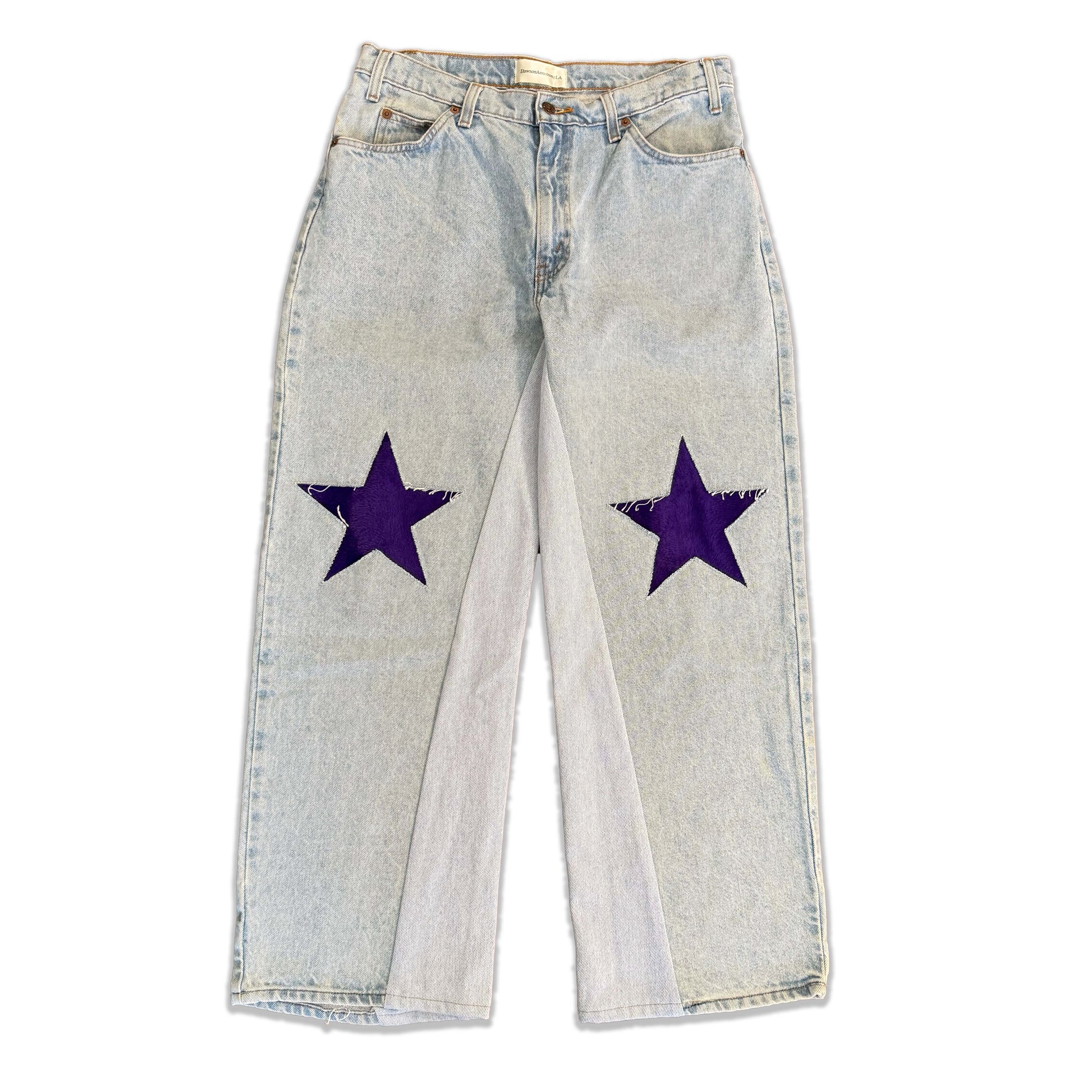 Vintage Levi's Denim Purple Star Knee Jeans