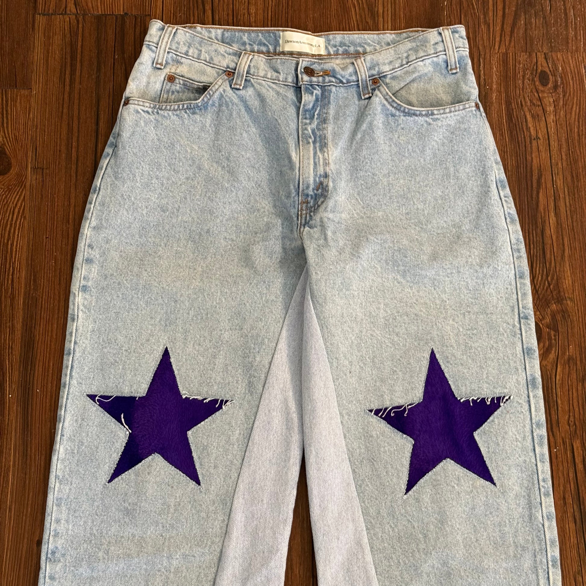 Vintage Levi's Denim Purple Star Knee Jeans