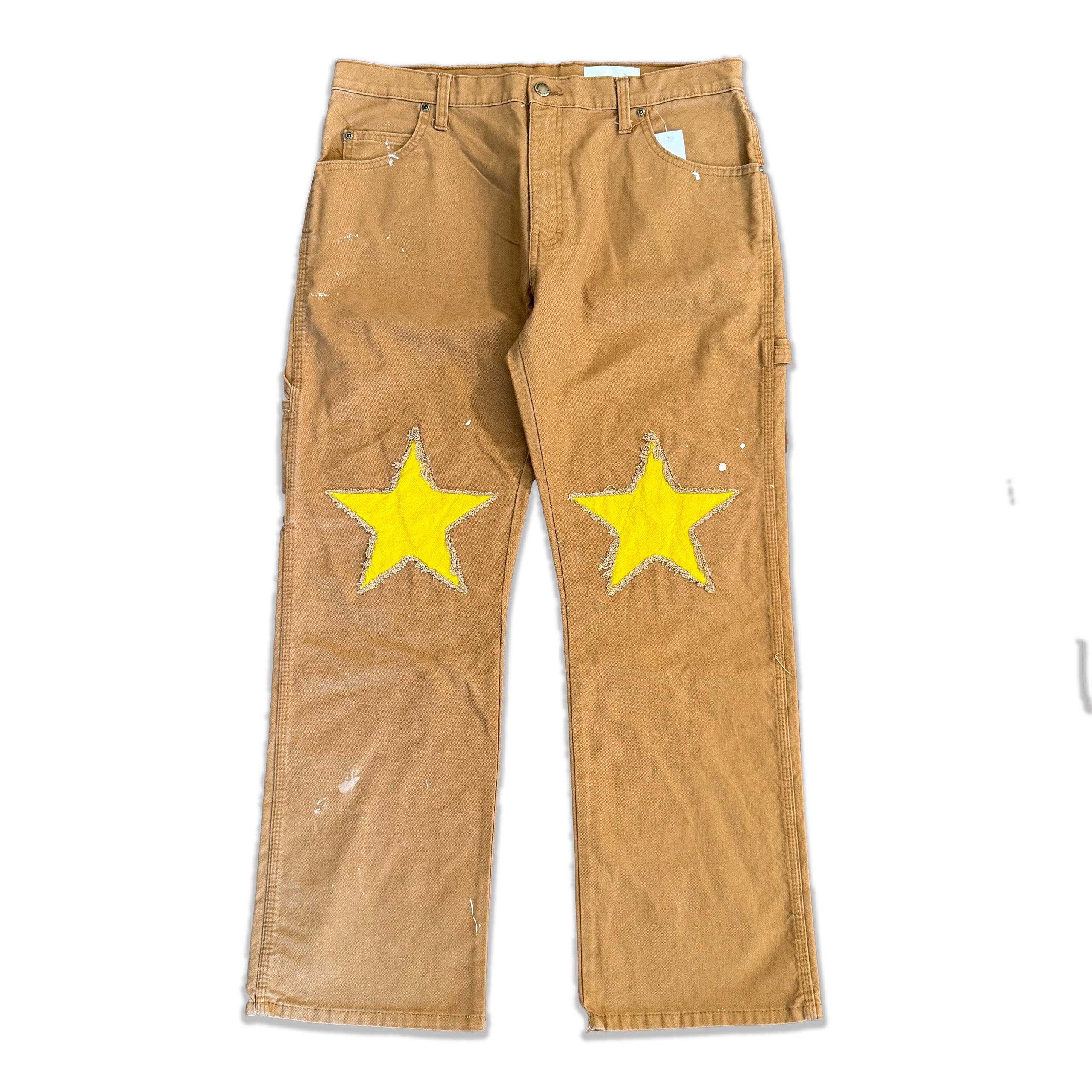 Yellow Star Knee Carpenter Pants