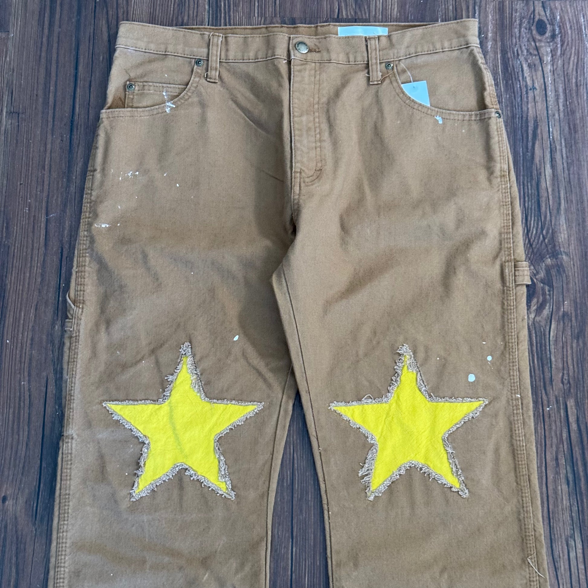 Vintage Dickies Yellow Star Knee Carpenter Pants