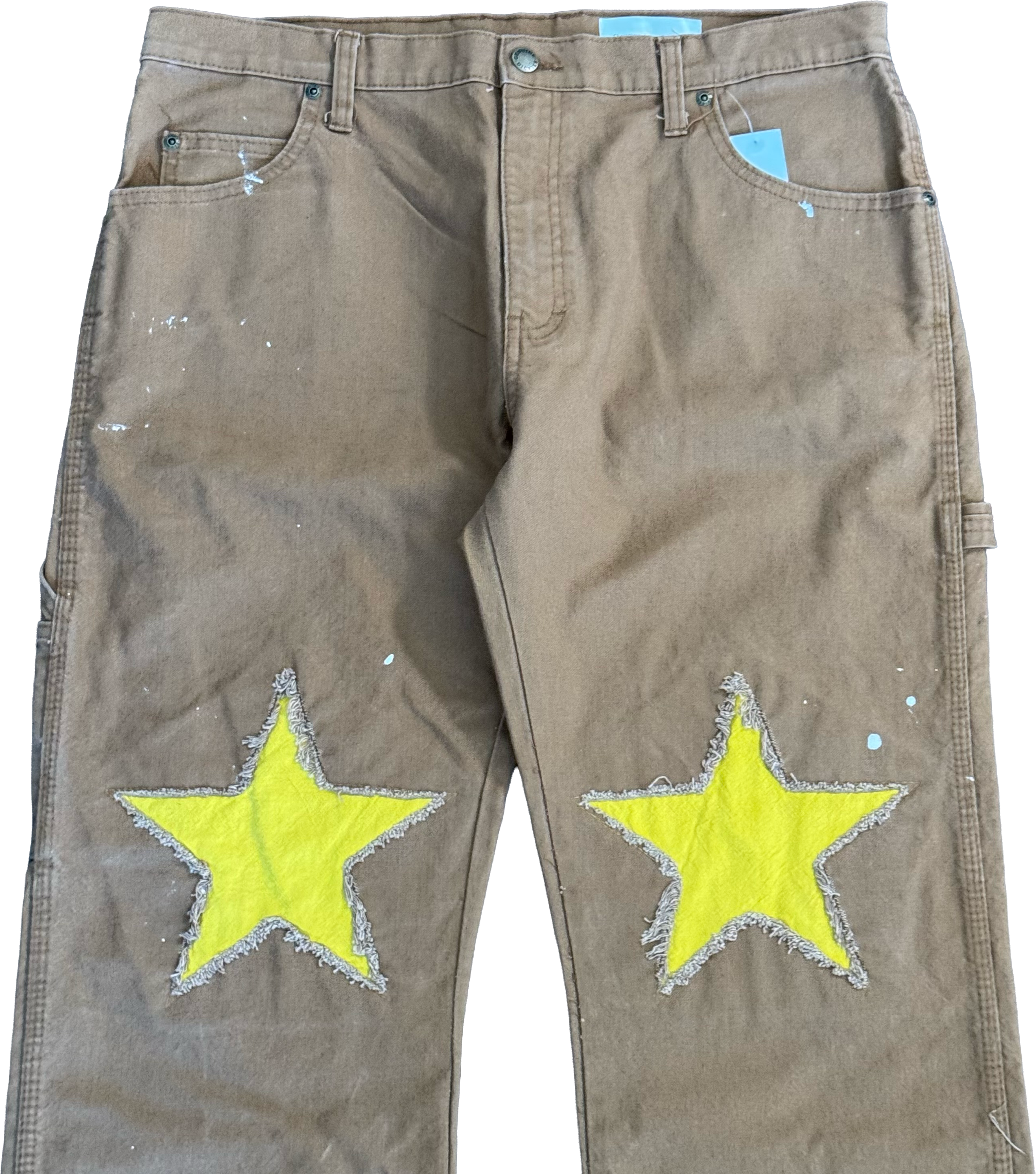 Yellow Star Knee Carpenter Pants