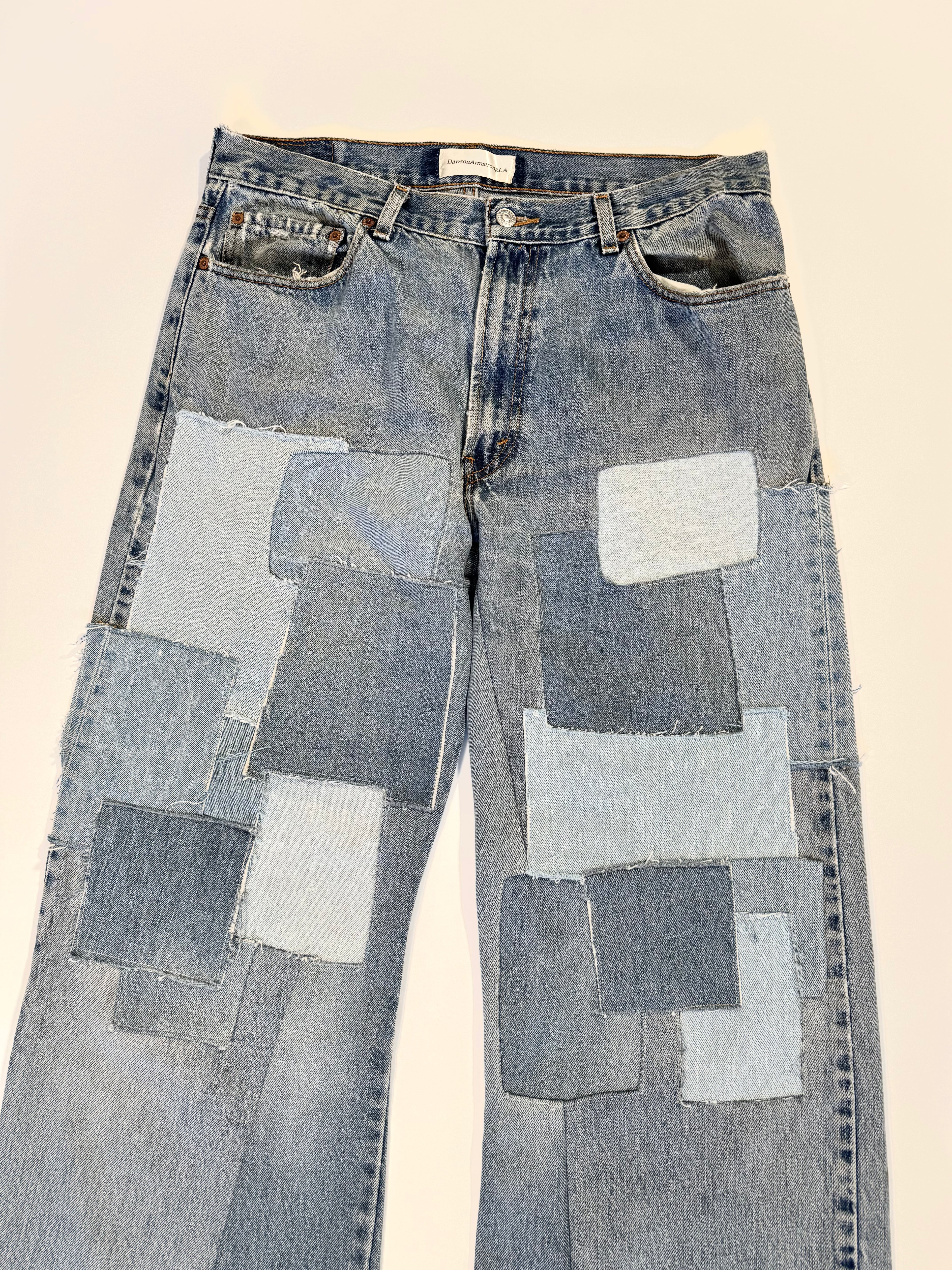 Washed Patchwork Jeans (34x30)