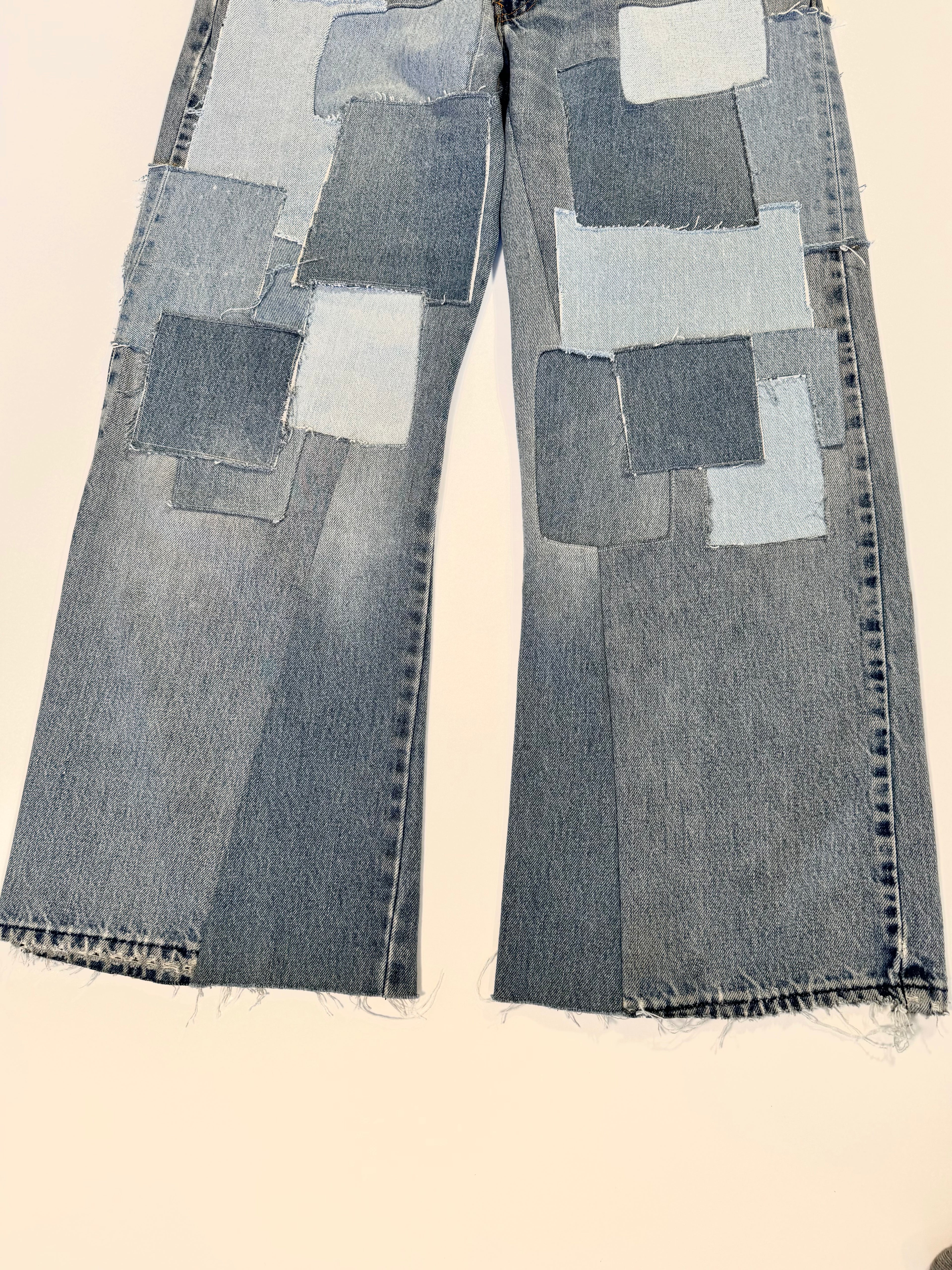 Washed Patchwork Jeans (34x30)