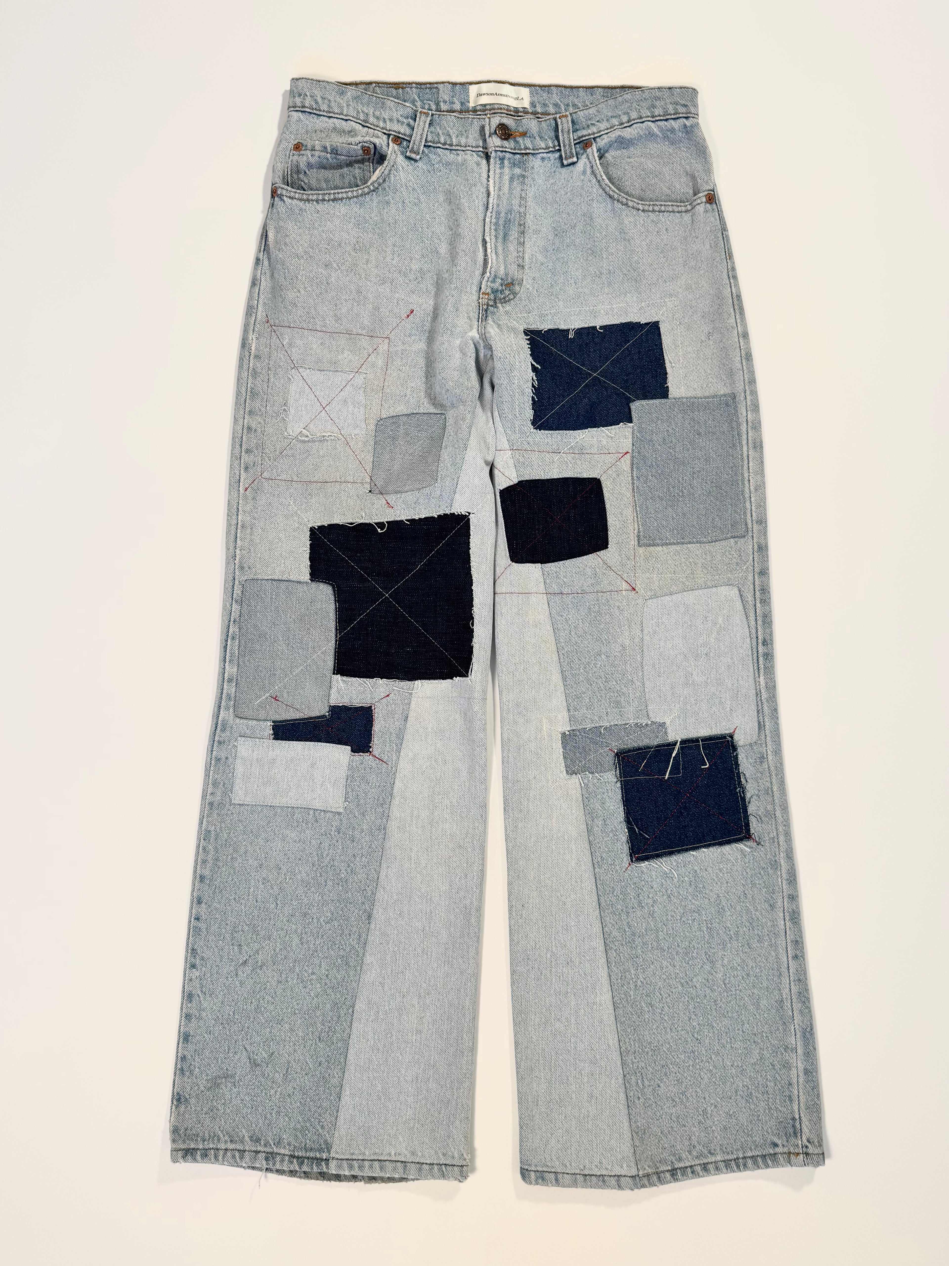 Light Wash Patchwork Jeans (33x32)