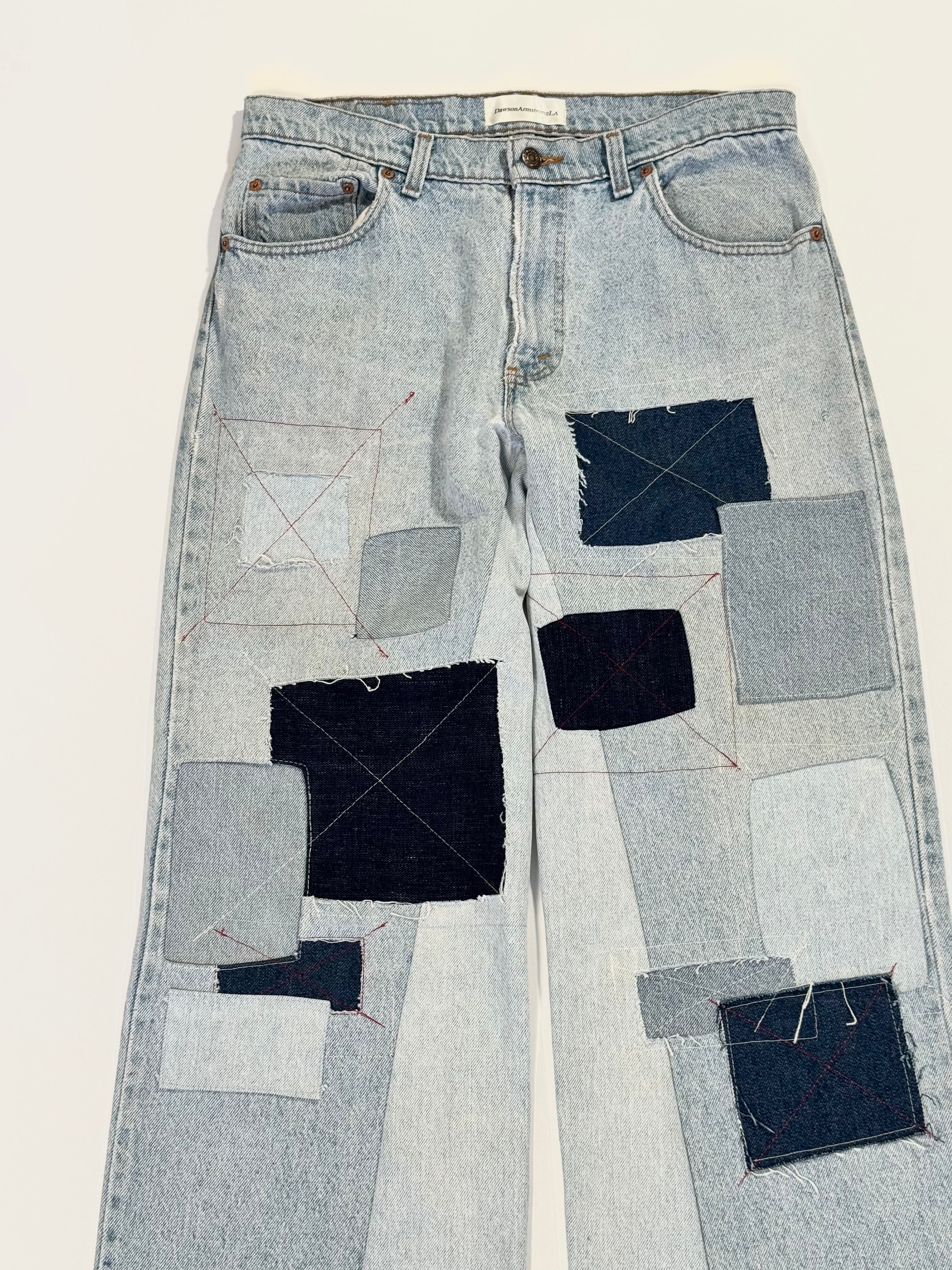 Light Wash Patchwork Jeans (33x32)