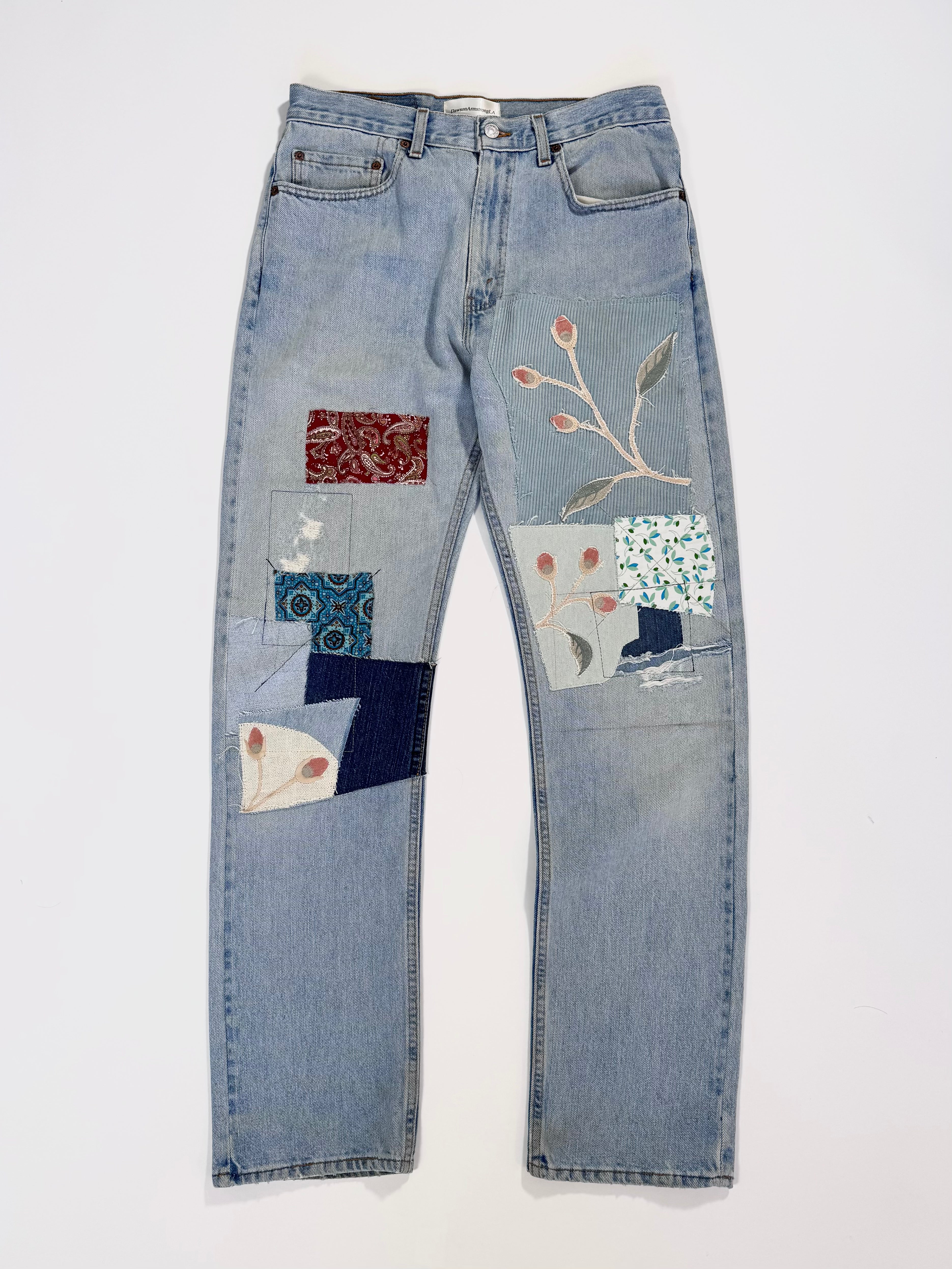 Light Wash Patchwork Jeans (33x33)