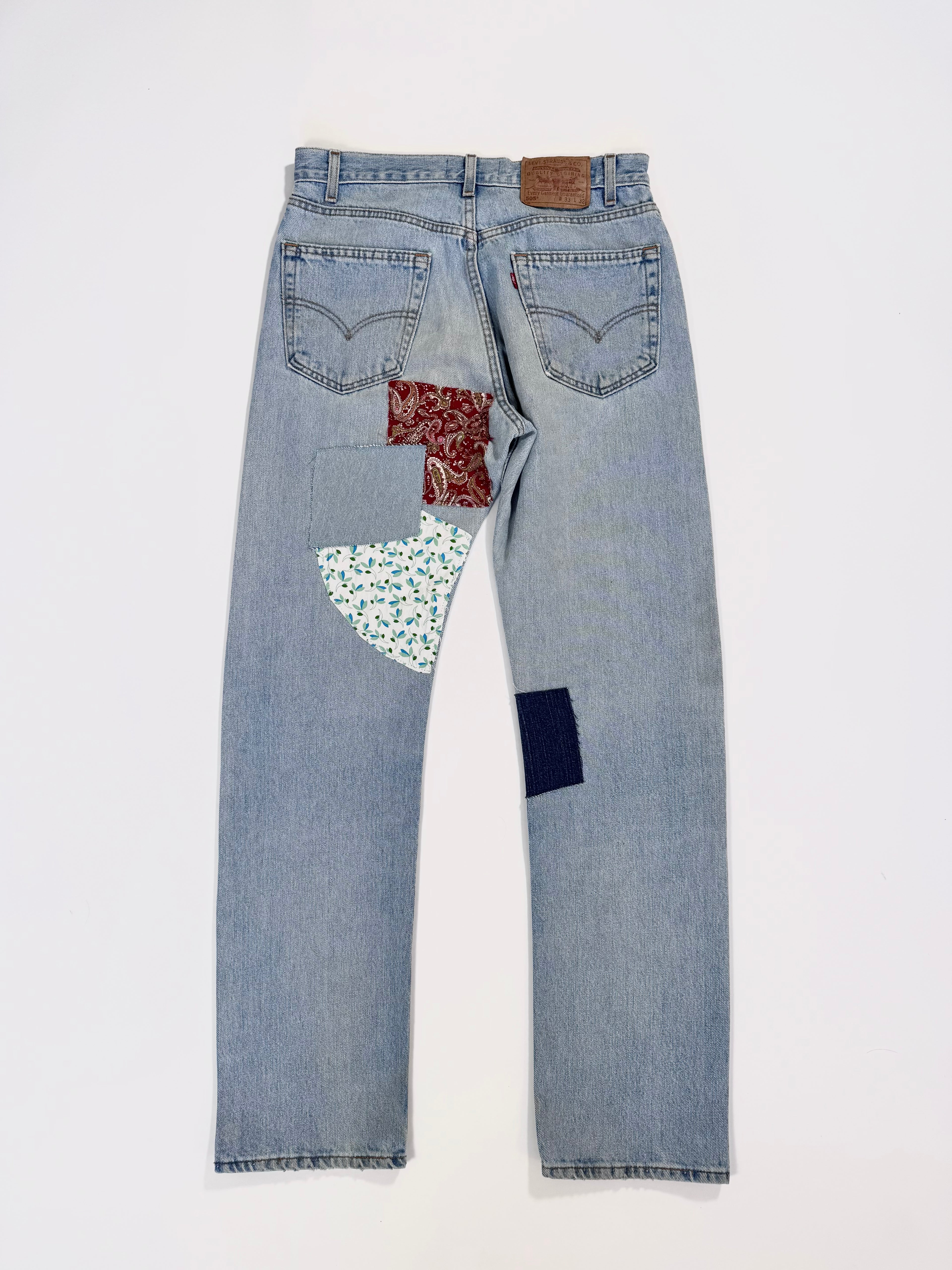 Light Wash Patchwork Jeans (33x33)