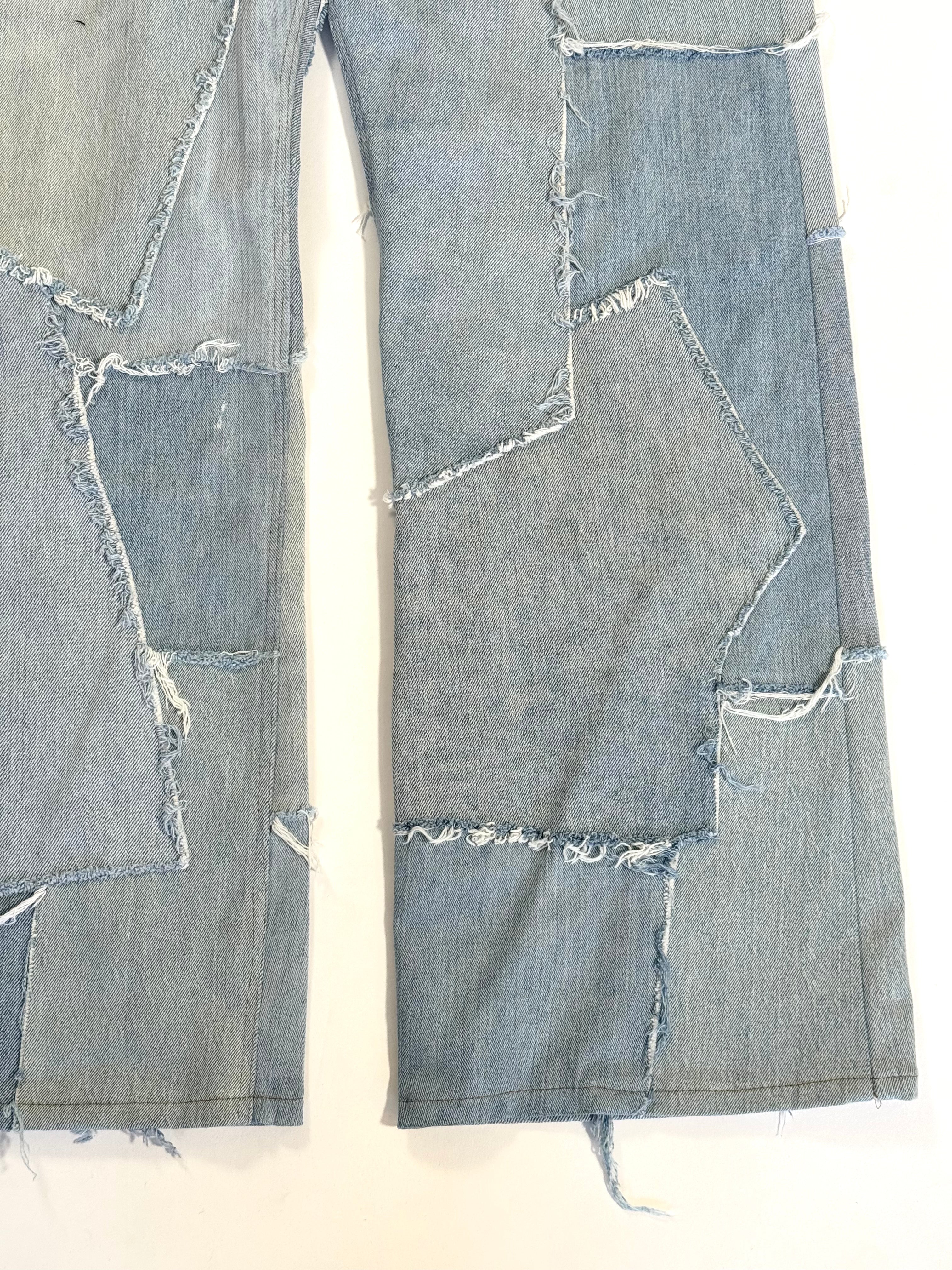 Denim Scrapwork Jeans (Size 32)