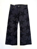 Black on Black All Over Star Jeans (Size 34)