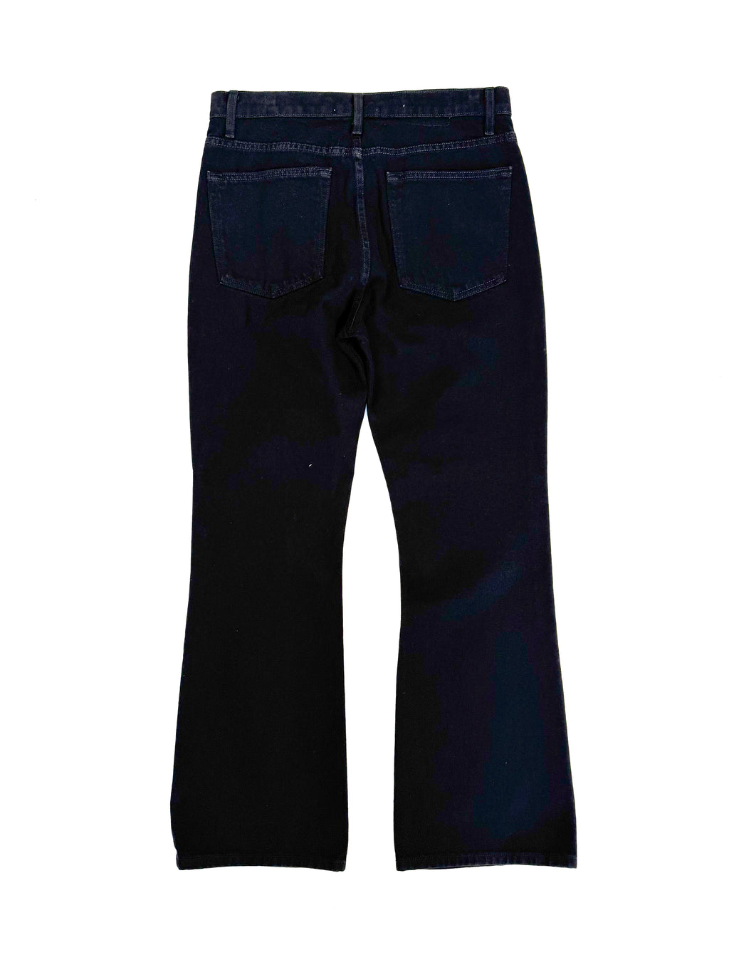 Black Flare Star Knee Jeans (Size 34)