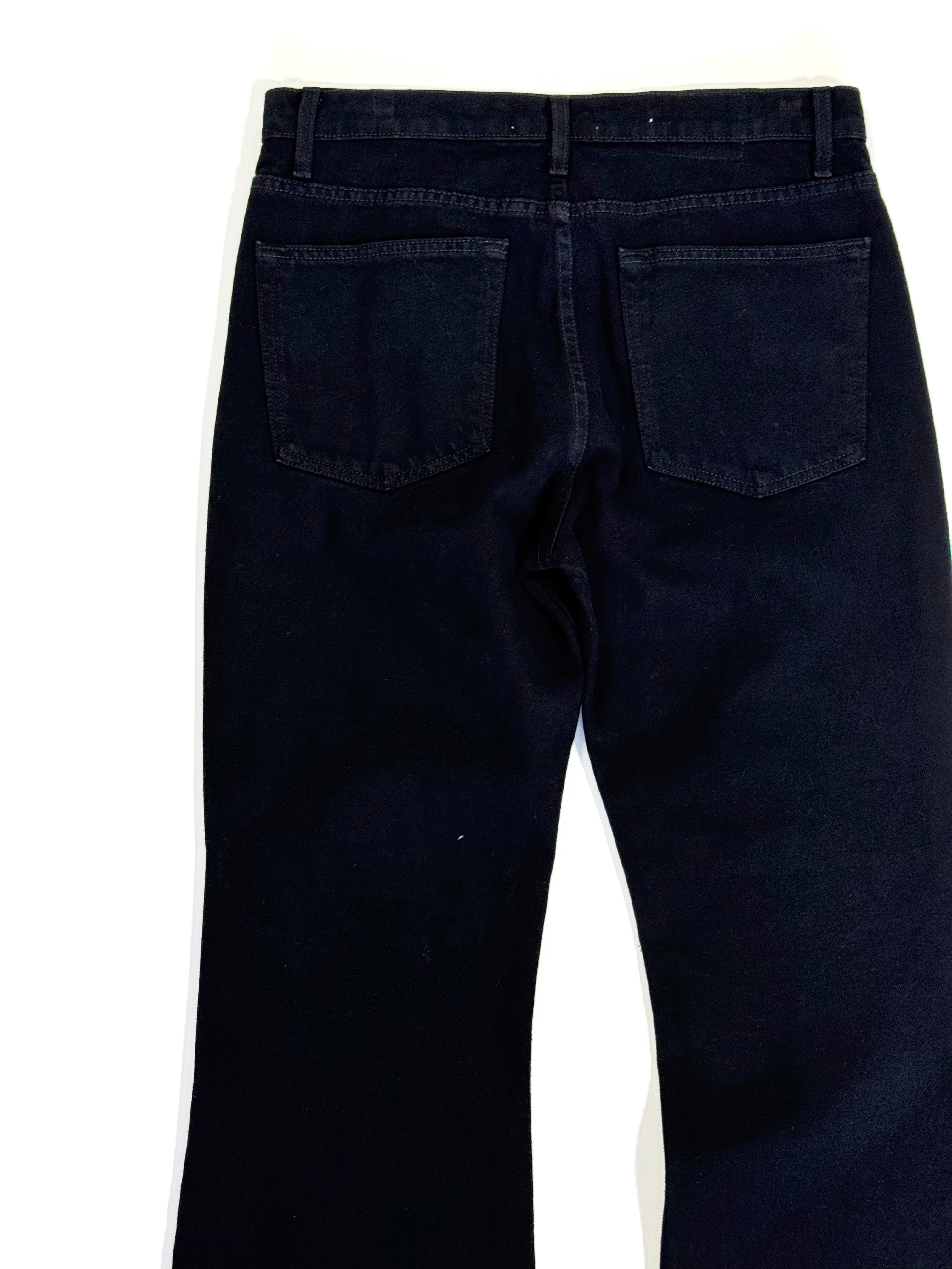 Black Flare Star Knee Jeans (Size 34)