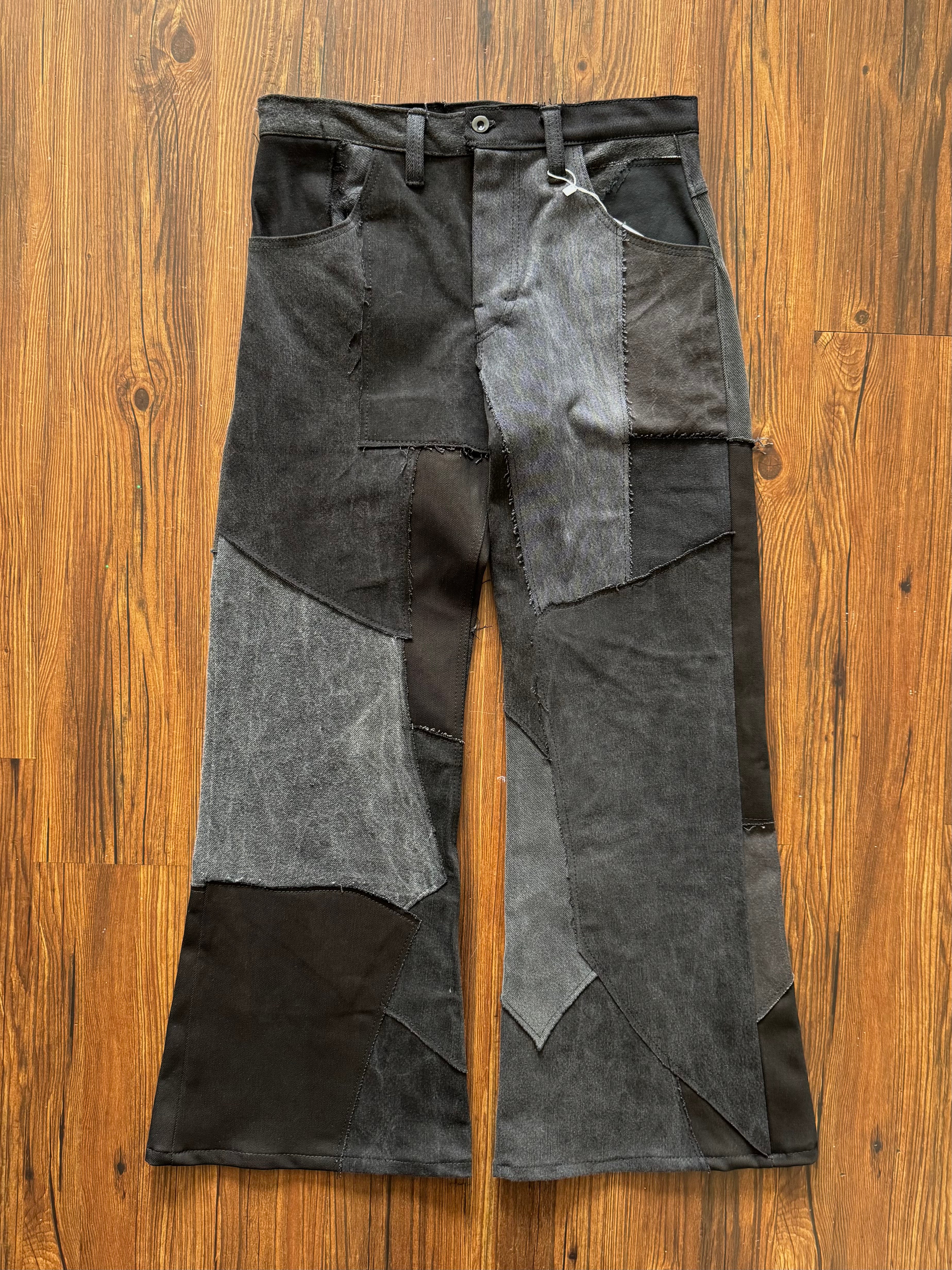 Black Scrapwork Jeans (Size 34)