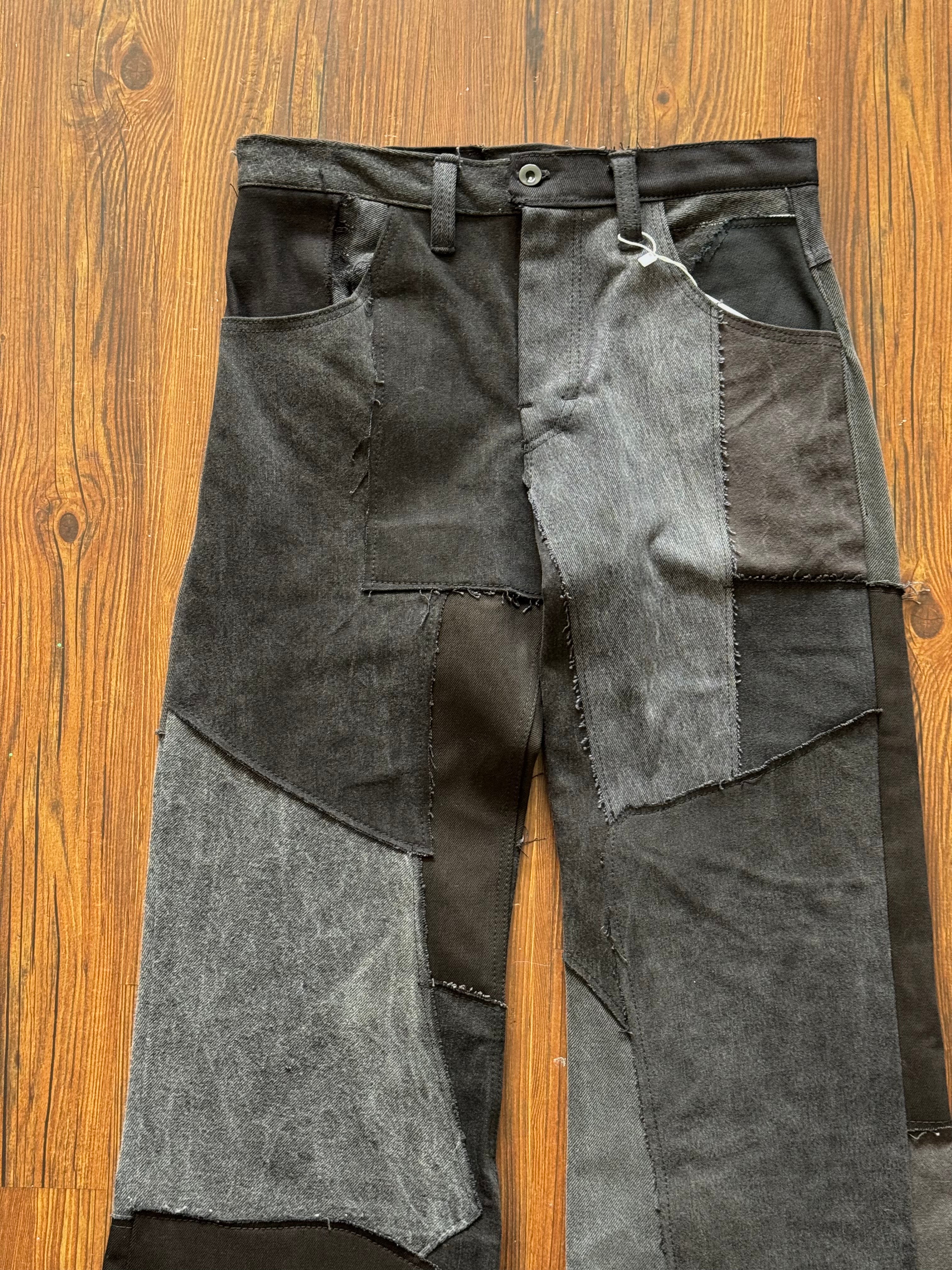 Black Scrapwork Jeans (Size 34)